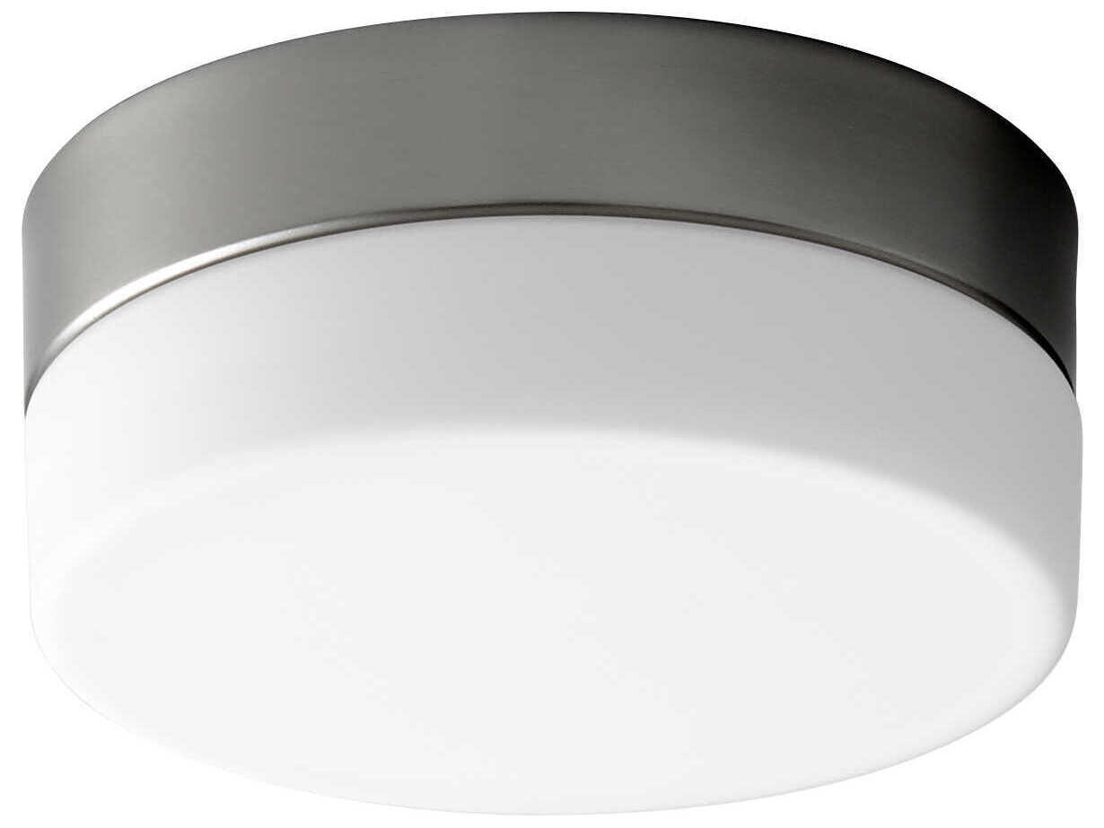 Oxygen by Quorum Zuri 1-Light Satin Nickel Round Flush Mount