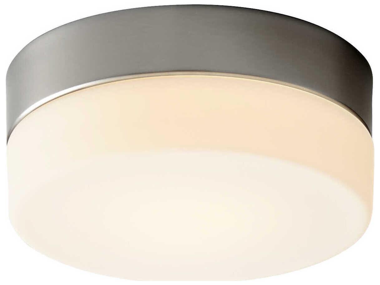 Oxygen by Quorum Zuri 1-Light Satin Nickel Round Flush Mount