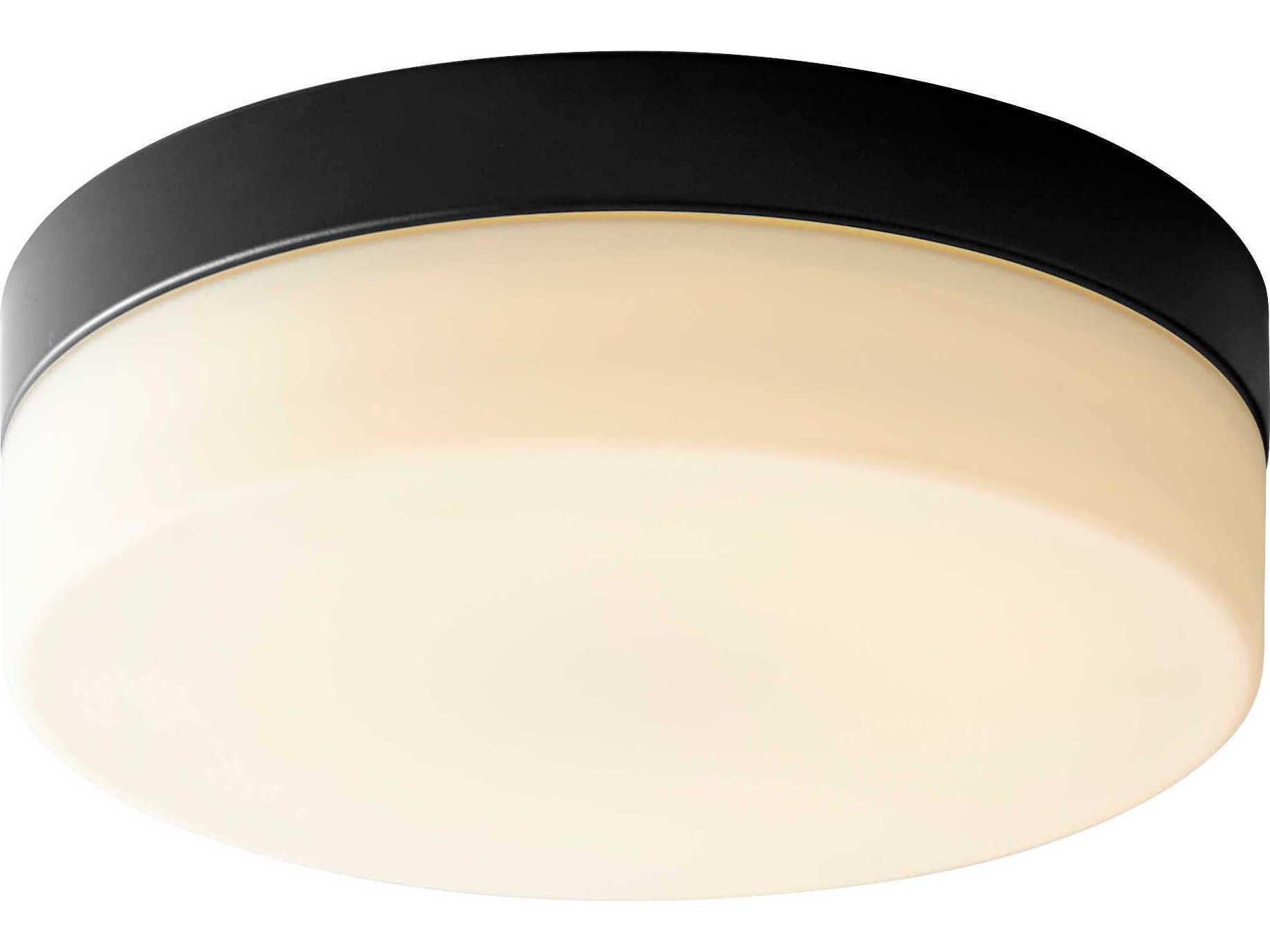 Oxygen by Quorum Zuri 1-Light Black Round Flush Mount
