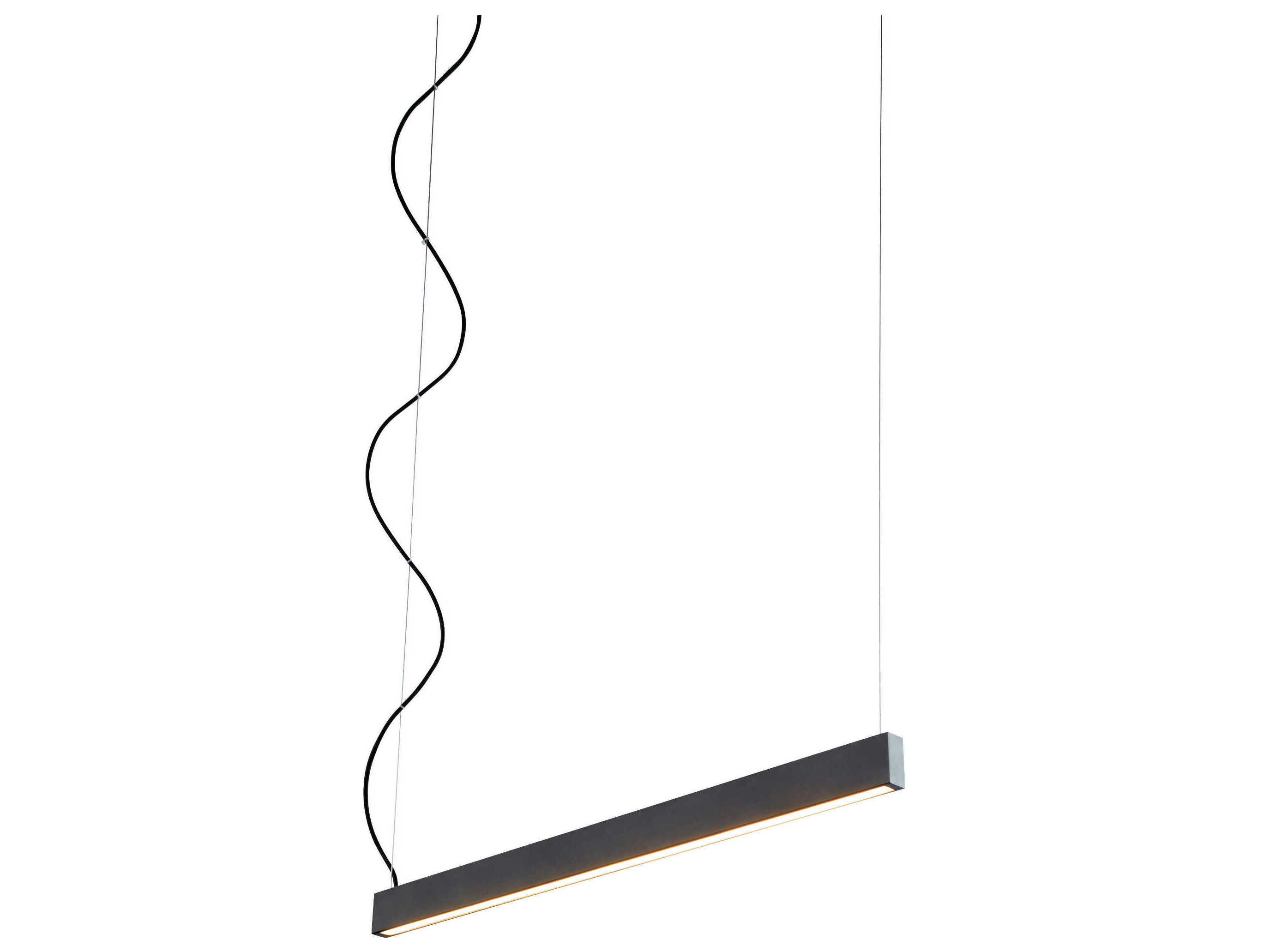 Oxygen by Quorum Zepp 1-Light Black Linear Island Pendant