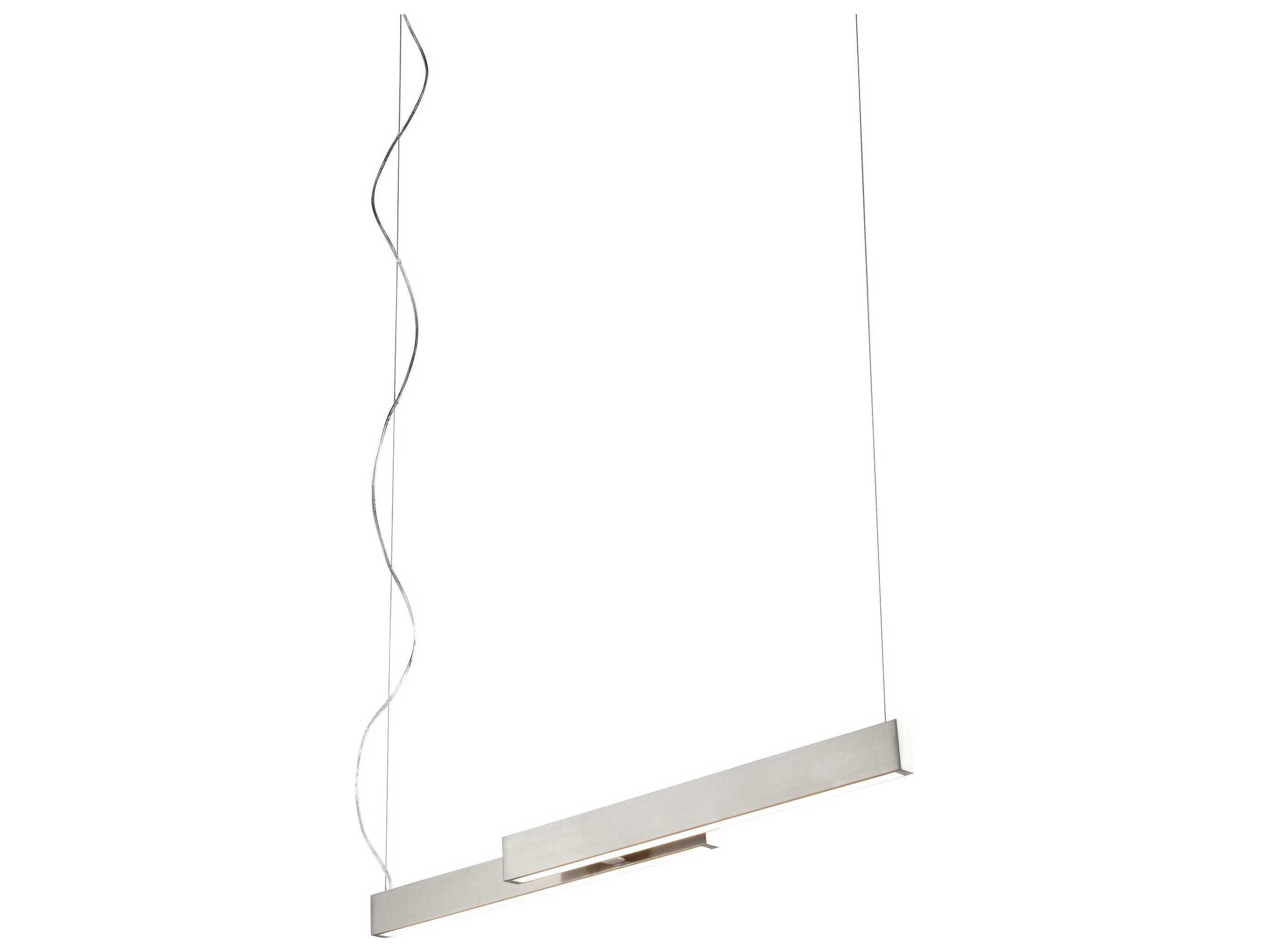 Oxygen by Quorum Klone 2-Light Satin Nickel Linear Island Pendant