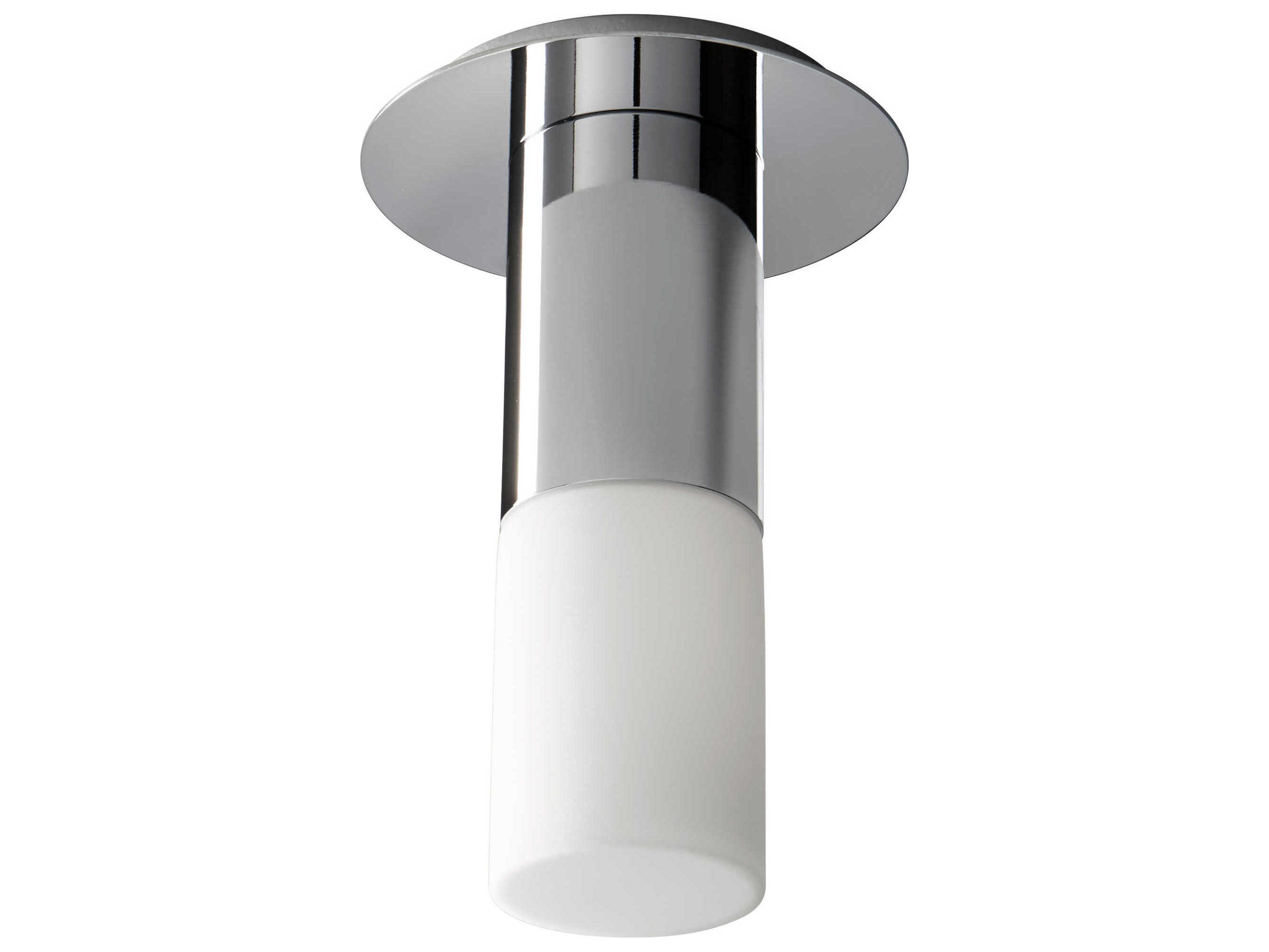 Oxygen by Quorum Pilar 1-Light Polished Nickel Cylinder Flush Mount