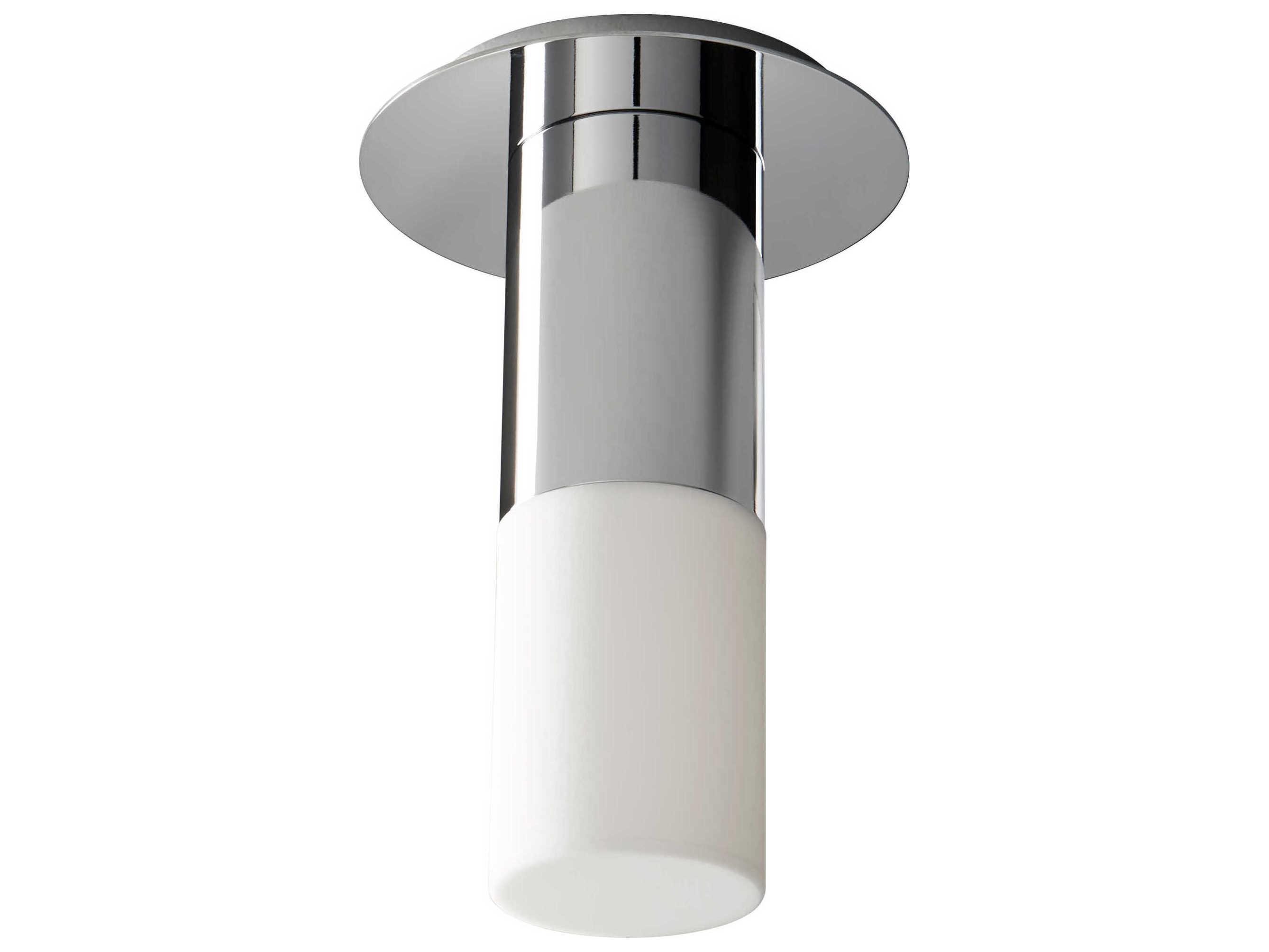 Oxygen by Quorum Pilar 1-Light Polished Nickel Cylinder Flush Mount