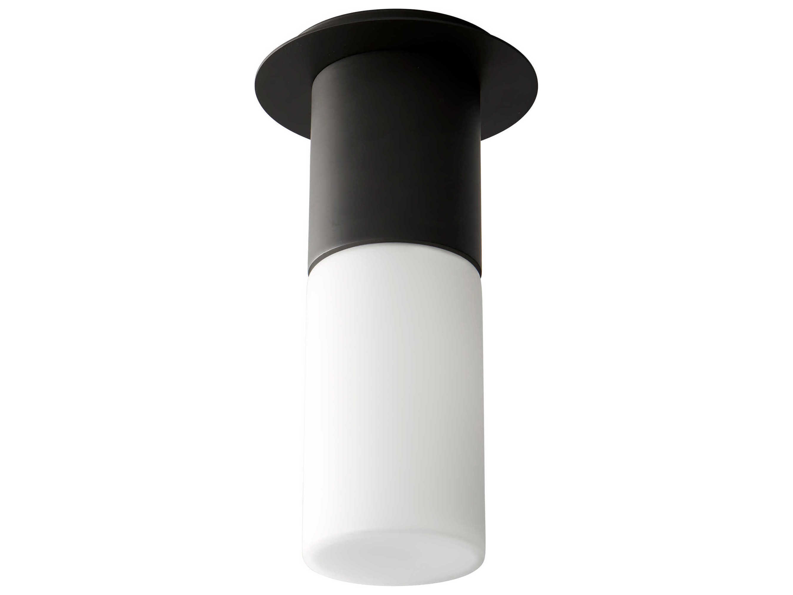 Oxygen by Quorum Pilar 1-Light Black Cylinder Flush Mount