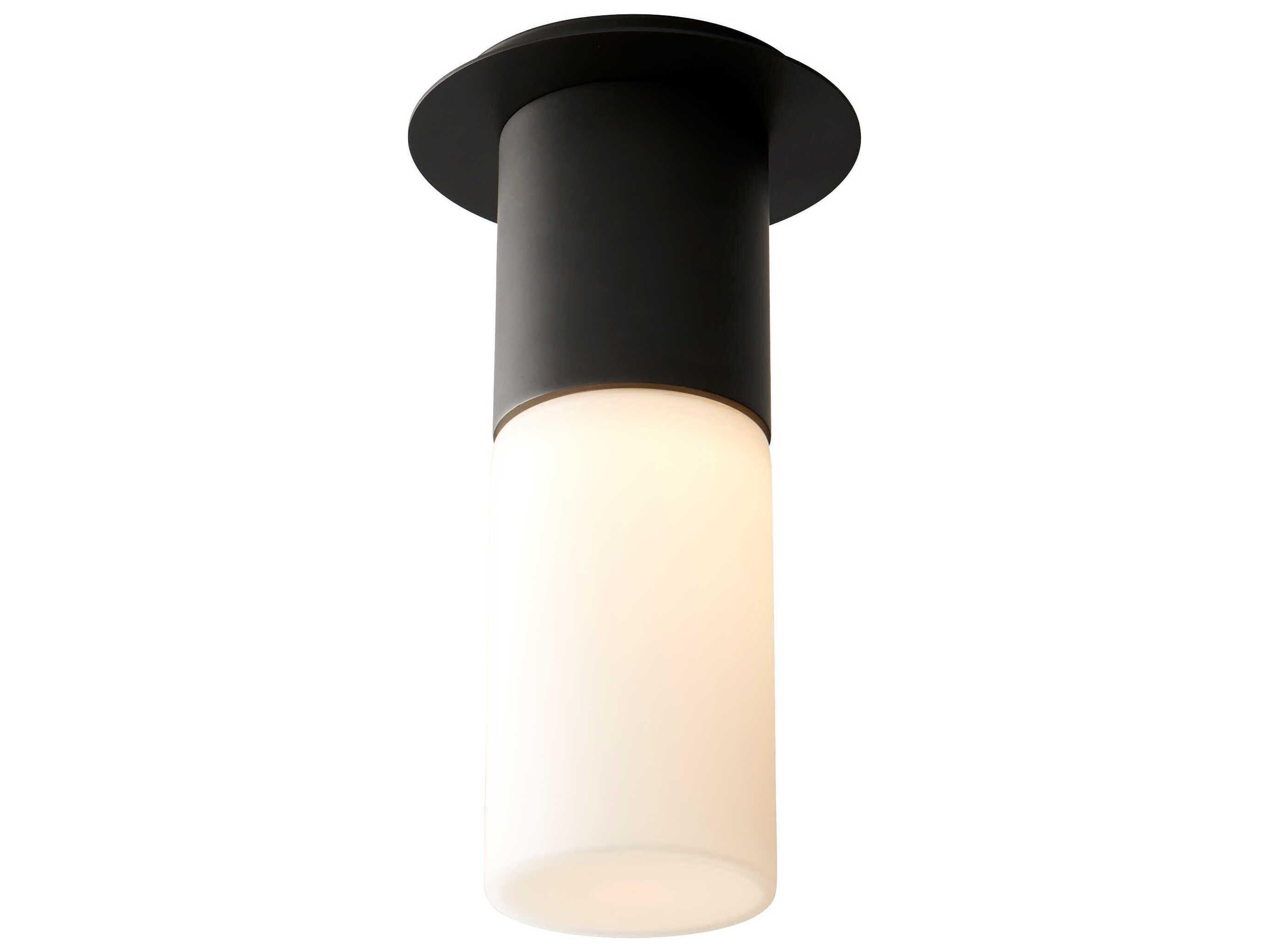 Oxygen by Quorum Pilar 1-Light Black Cylinder Flush Mount