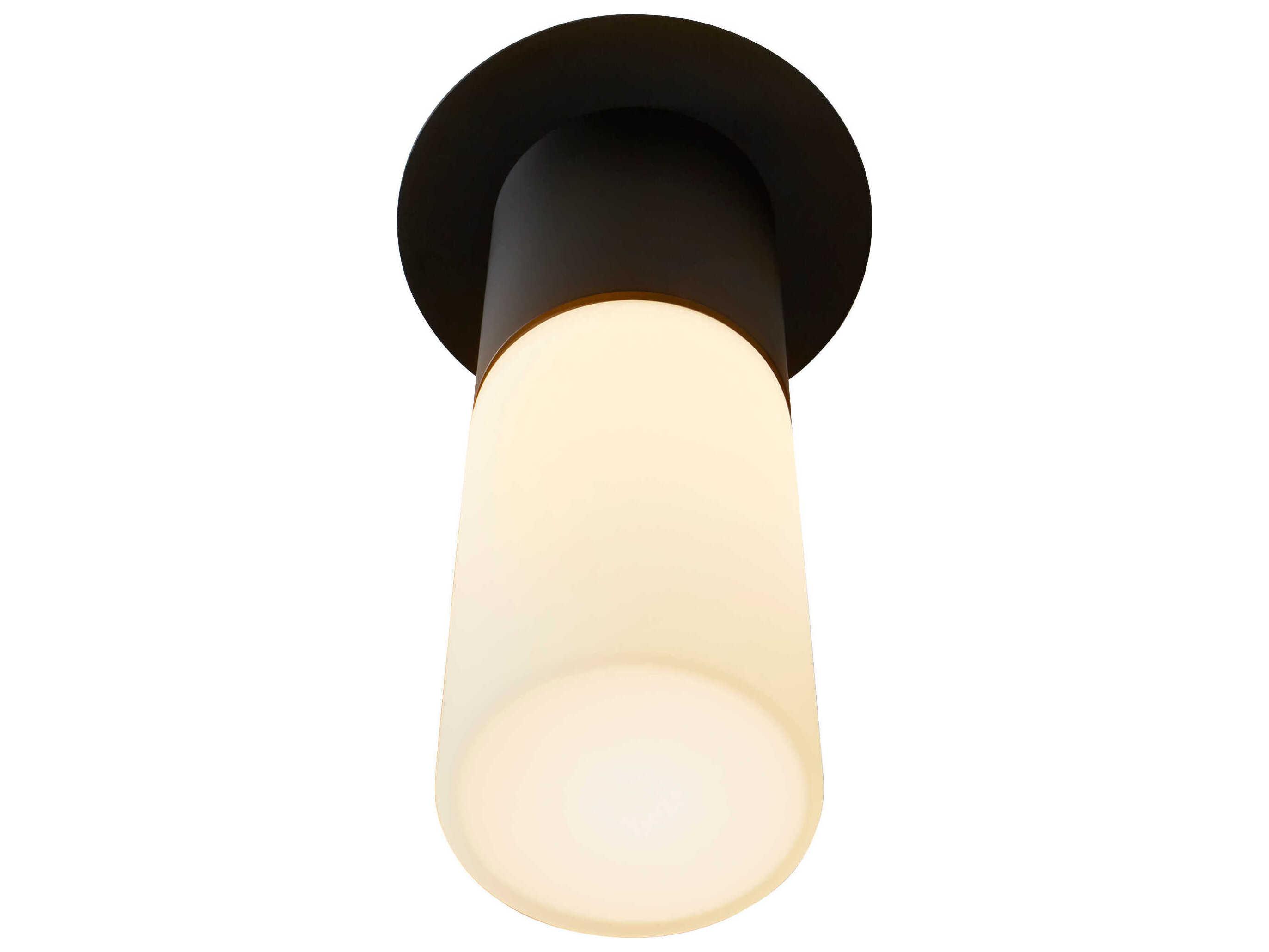 Oxygen by Quorum Pilar 1-Light Black Cylinder Flush Mount