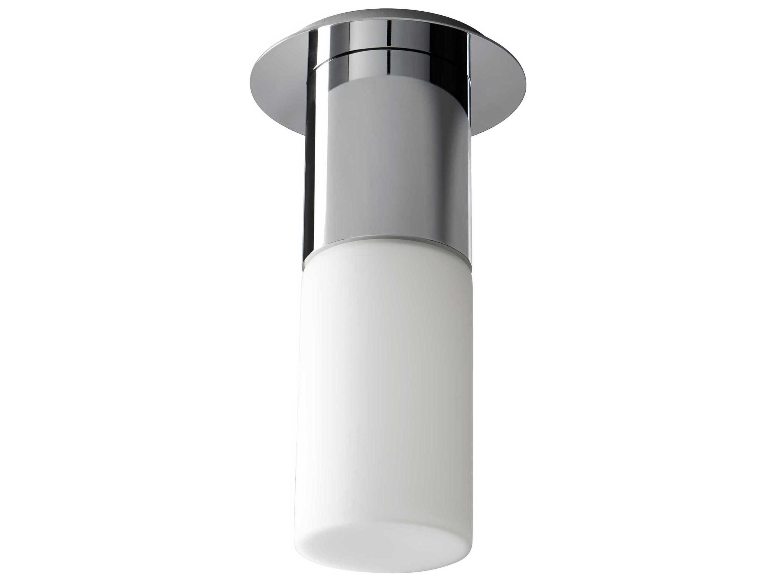 Oxygen by Quorum Pilar 1-Light Polished Nickel Cylinder Flush Mount