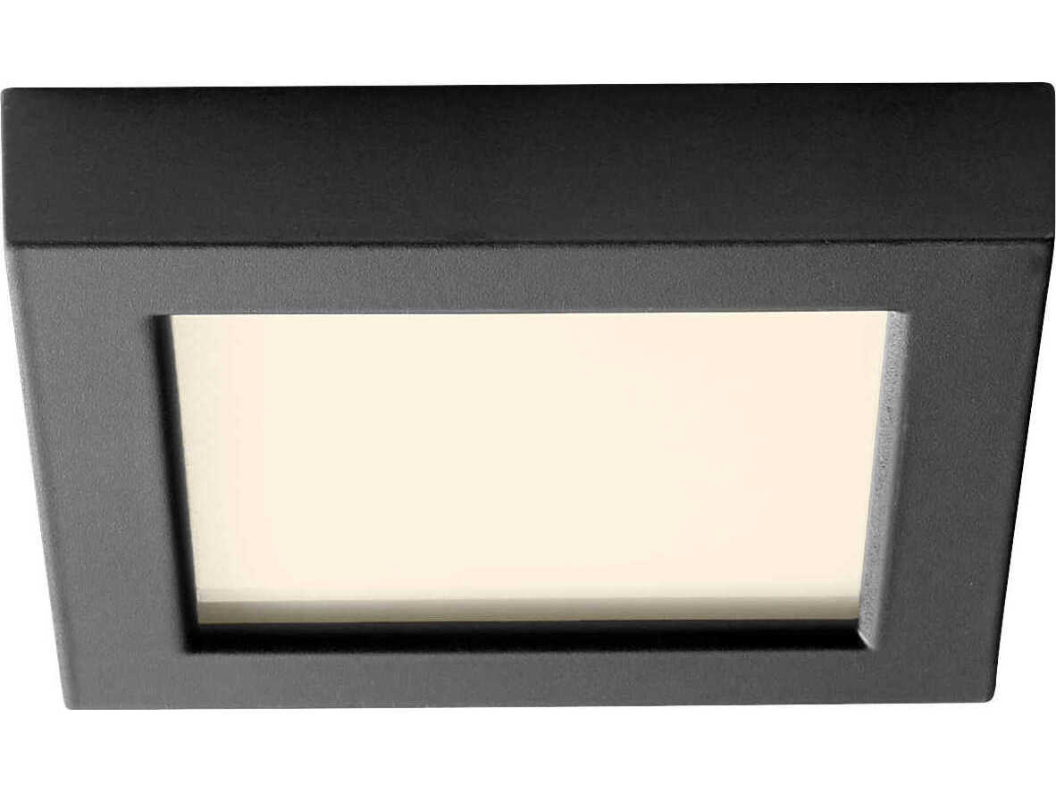 Oxygen by Quorum Altair 1-Light Black Flush Mount