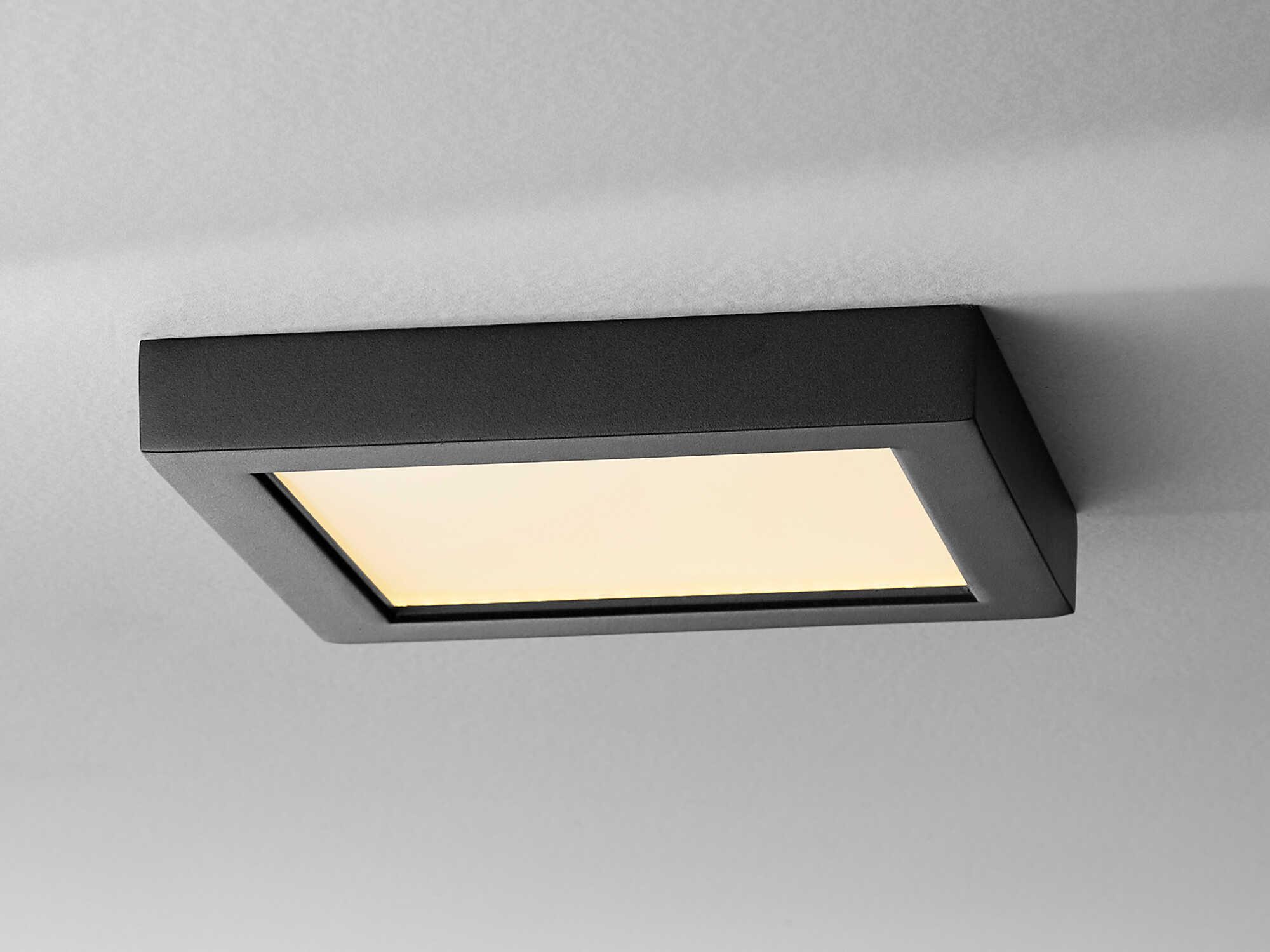 Oxygen by Quorum Altair 1-Light Black Flush Mount