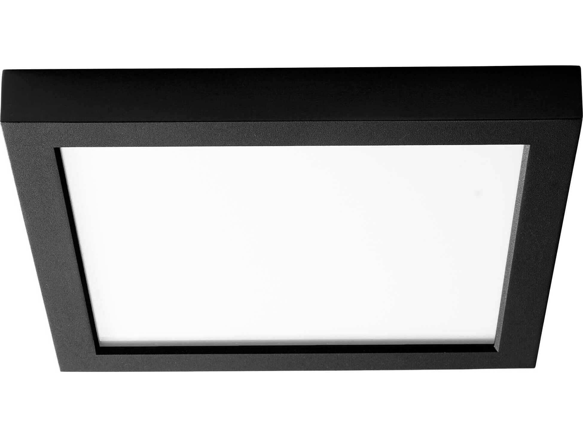 Oxygen by Quorum Altair 1-Light Black Flush Mount