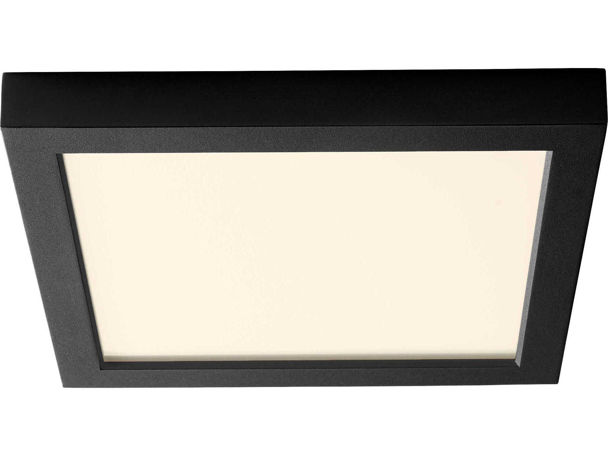 Oxygen by Quorum Altair 1-Light Black Flush Mount