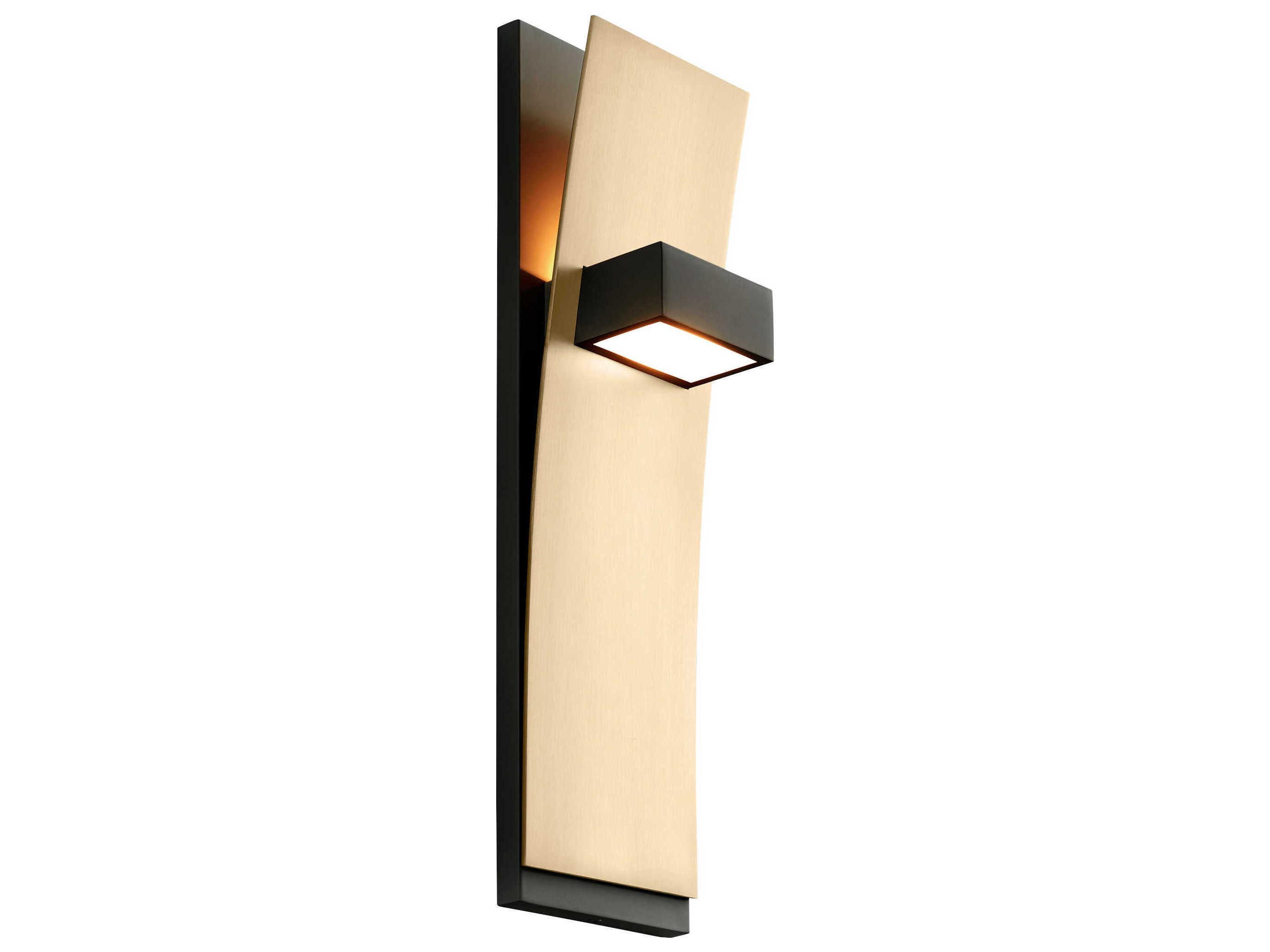 Oxygen by Quorum Dario 2-Light Black Aged Brass Wall Sconce