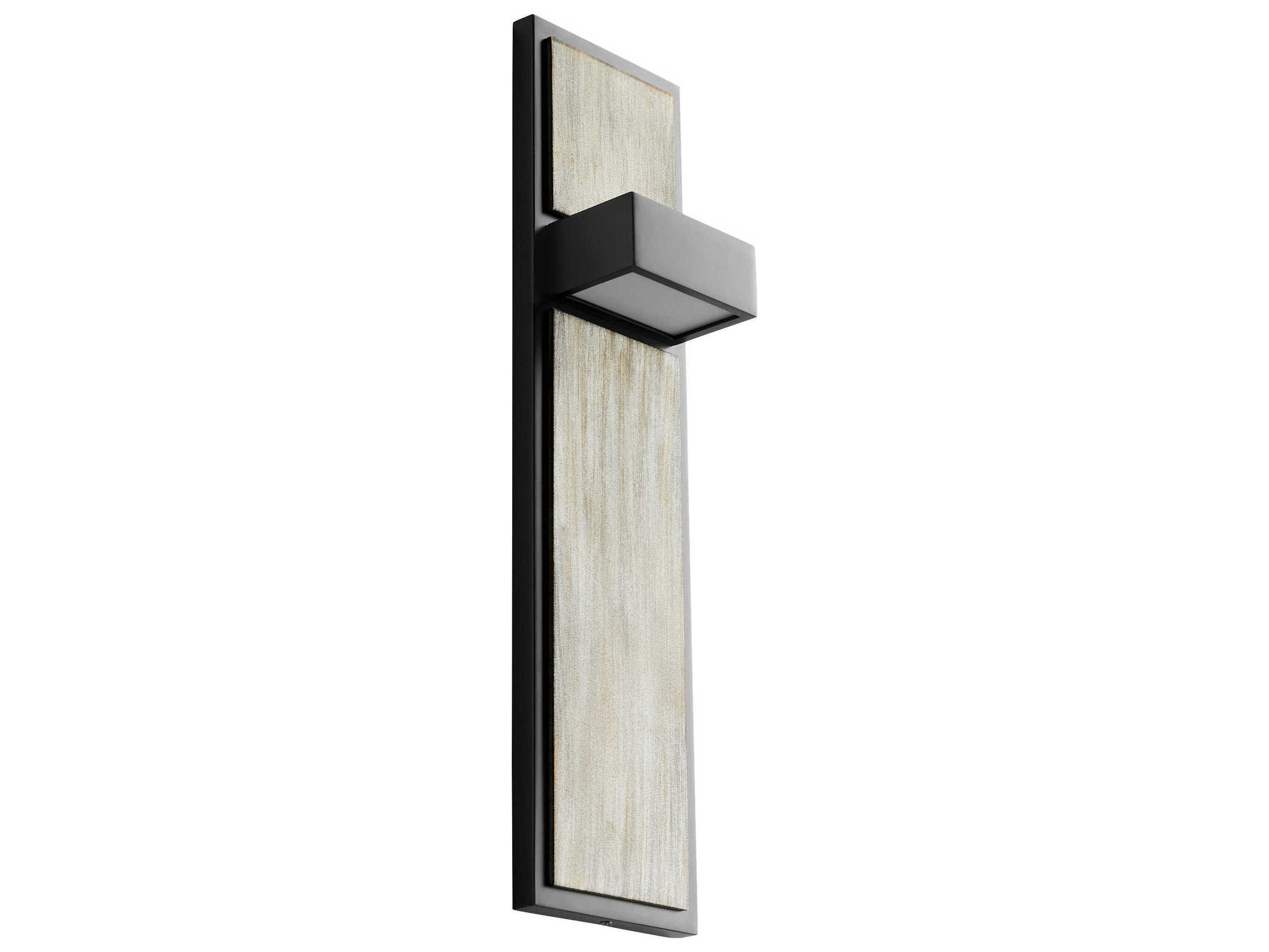Oxygen by Quorum Guapo 2-Light Black Weathered Oak Wall Sconce