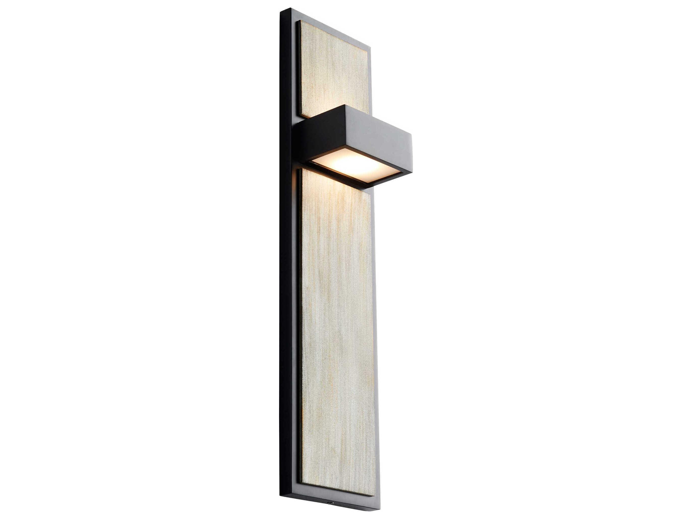 Oxygen by Quorum Guapo 2-Light Black Weathered Oak Wall Sconce