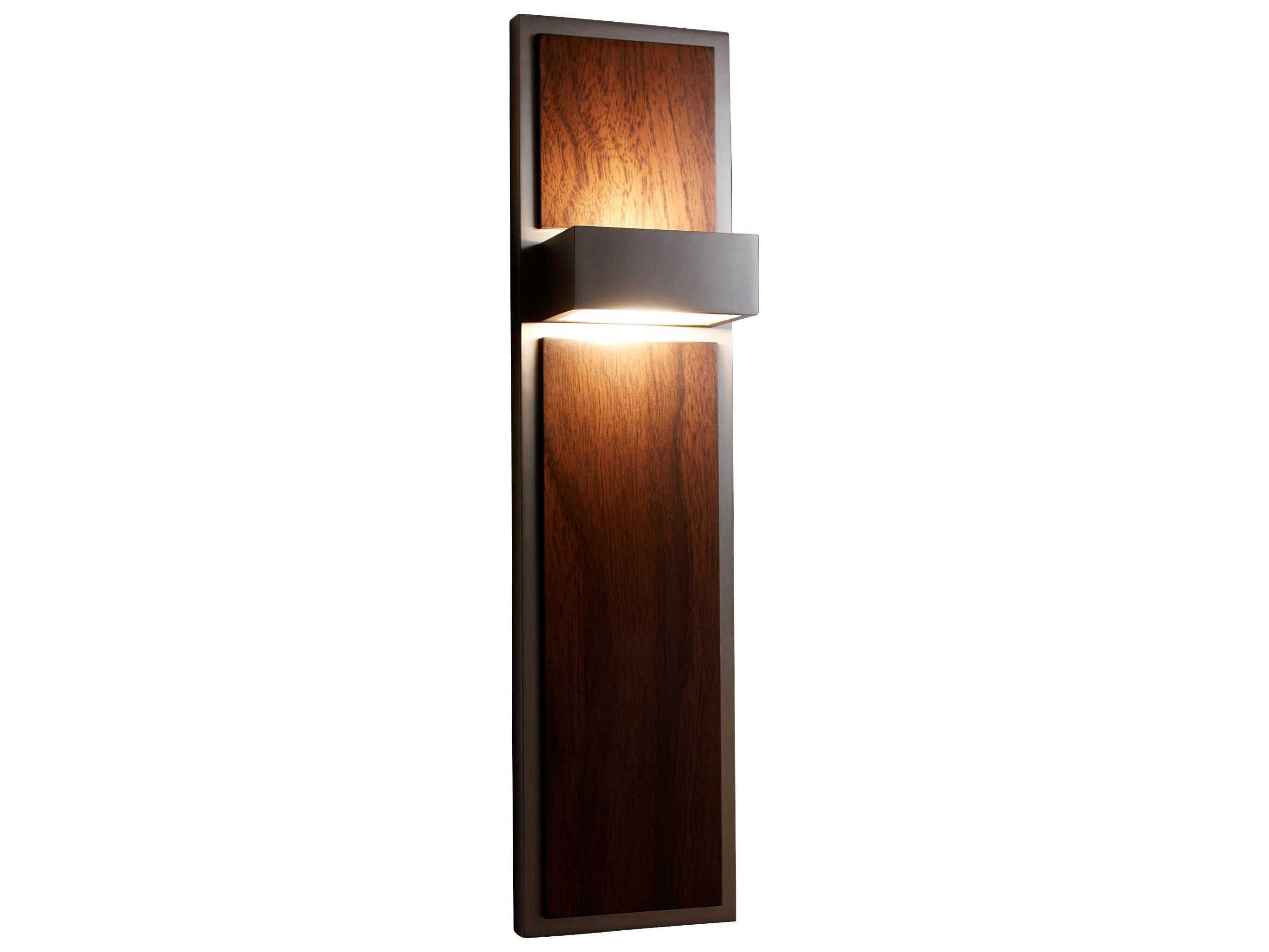 Oxygen by Quorum Guapo 2-Light Satin Nickel Walnut Wall Sconce