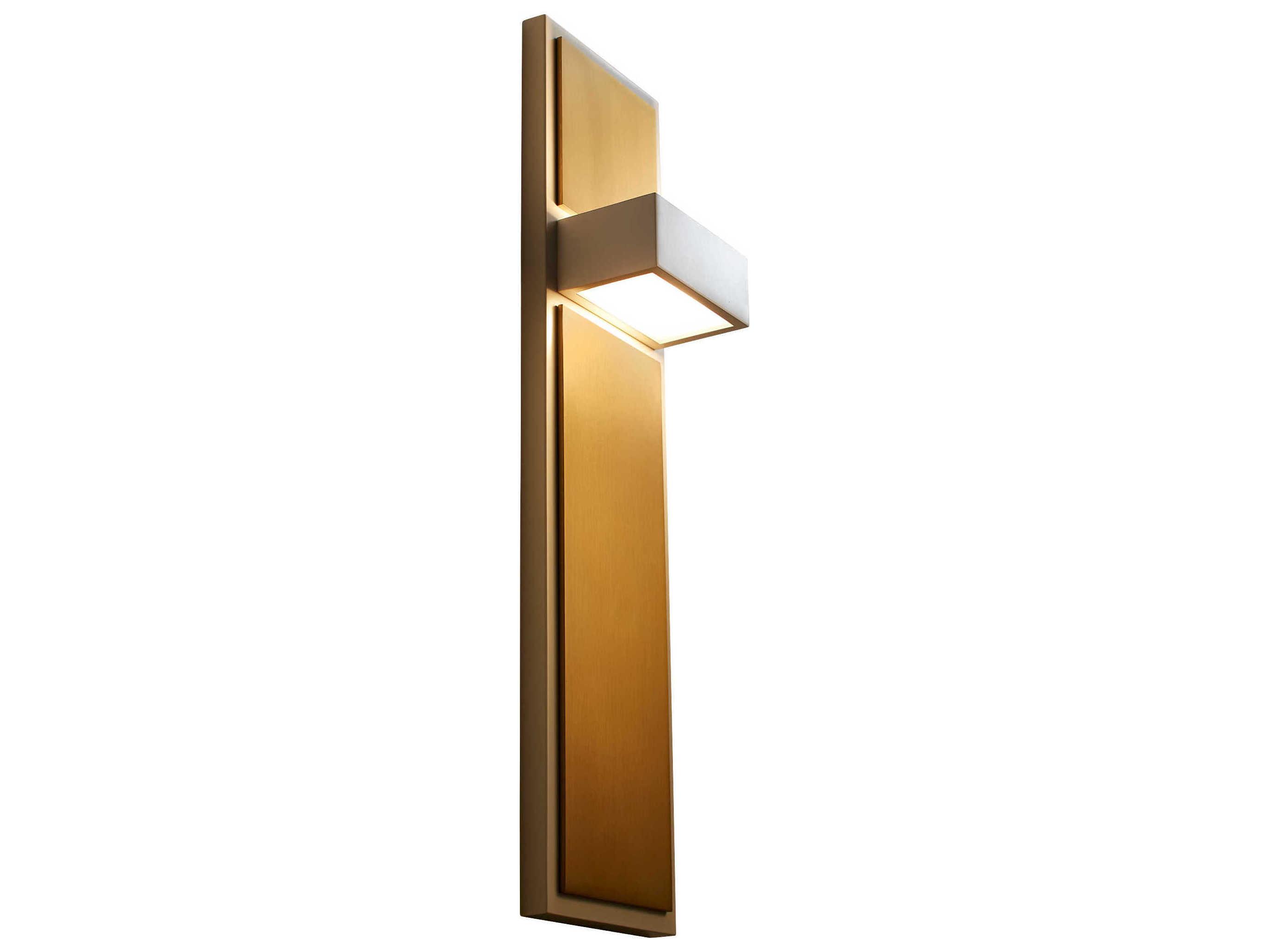 Oxygen by Quorum Guapo 2-Light Aged Brass Wall Sconce