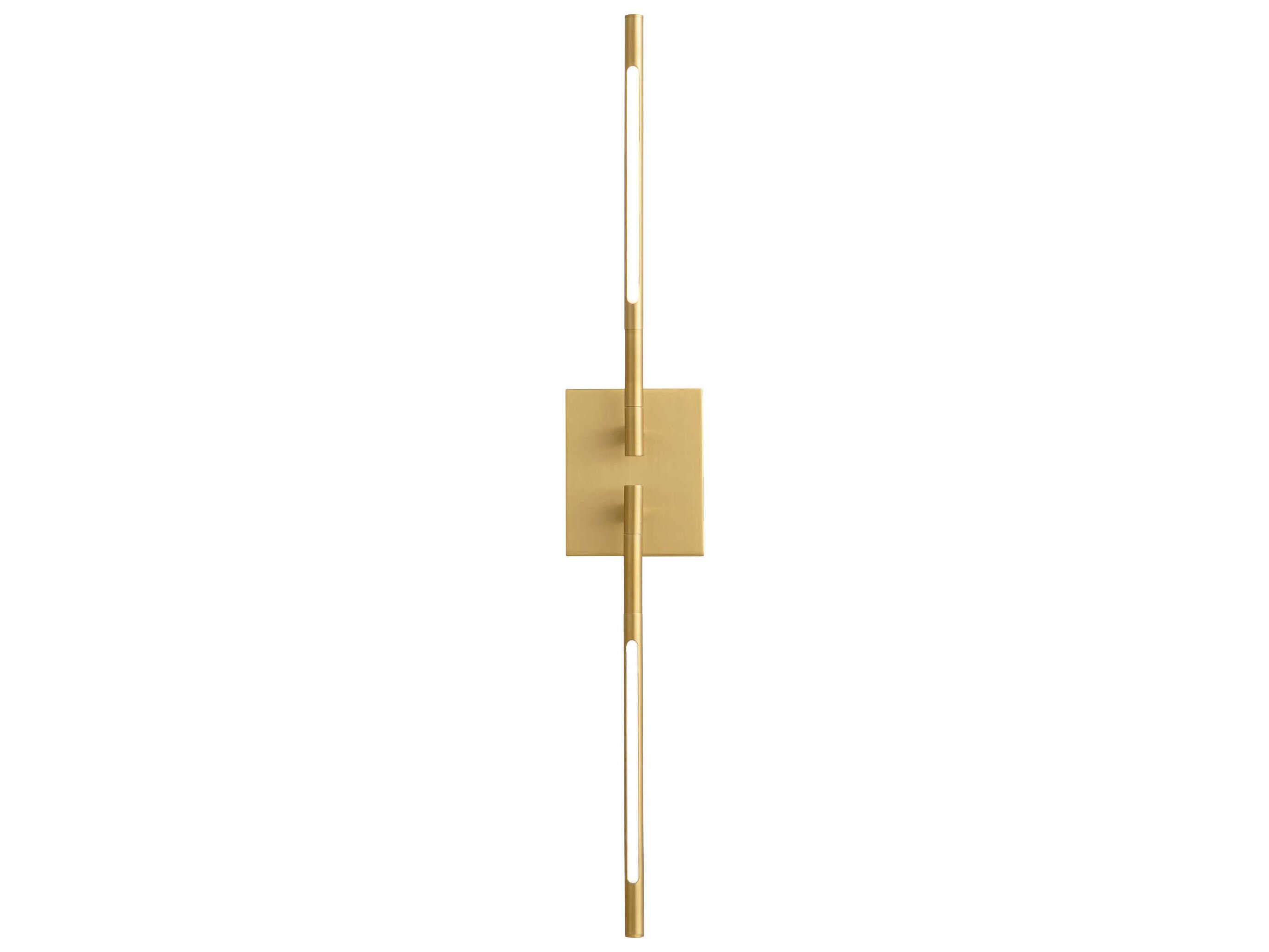 Oxygen by Quorum Palillos 2-Light Aged Brass Wall Sconce