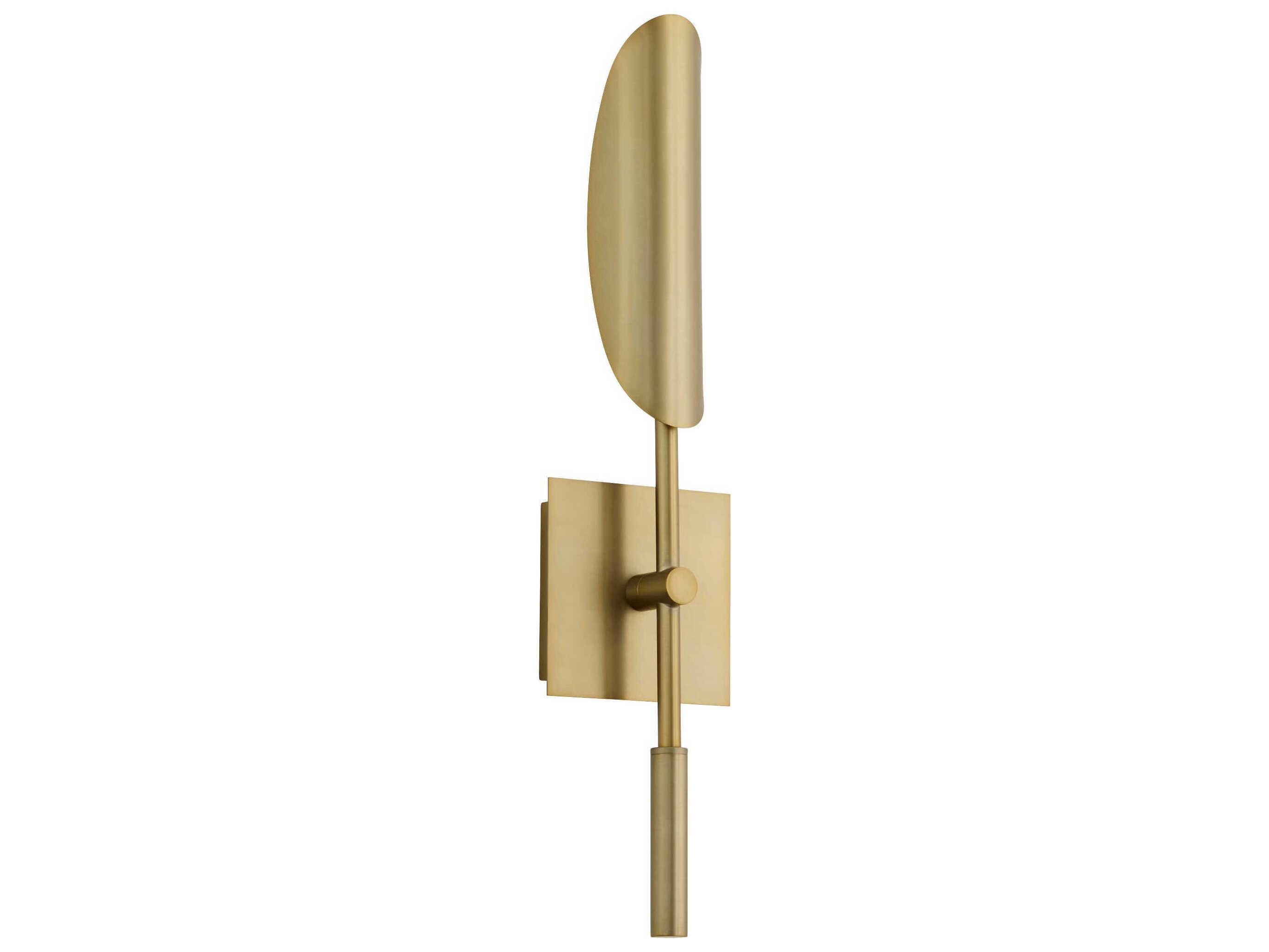 Oxygen by Quorum Pivot 1-Light Aged Brass Wall Sconce