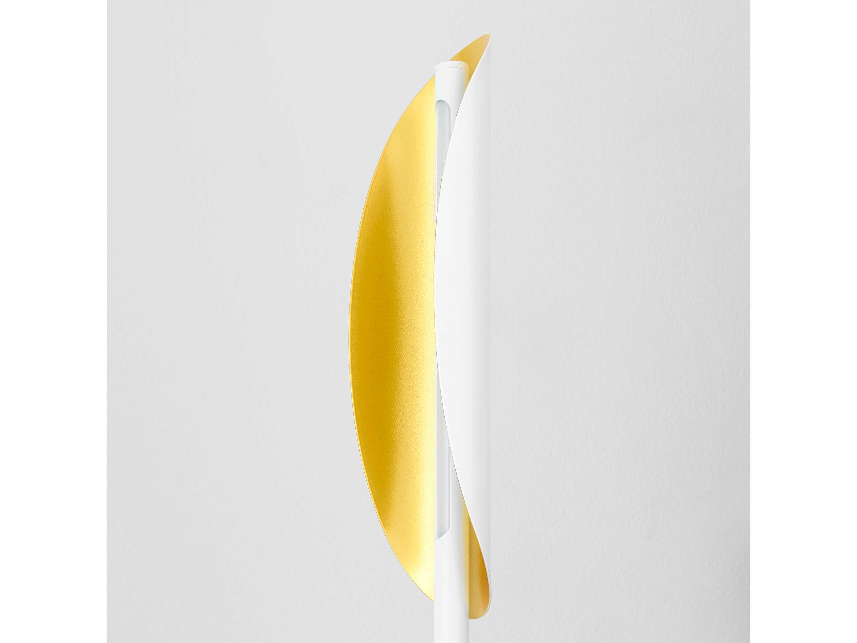 Oxygen by Quorum Pivot 1-Light White Aged Brass Wall Sconce