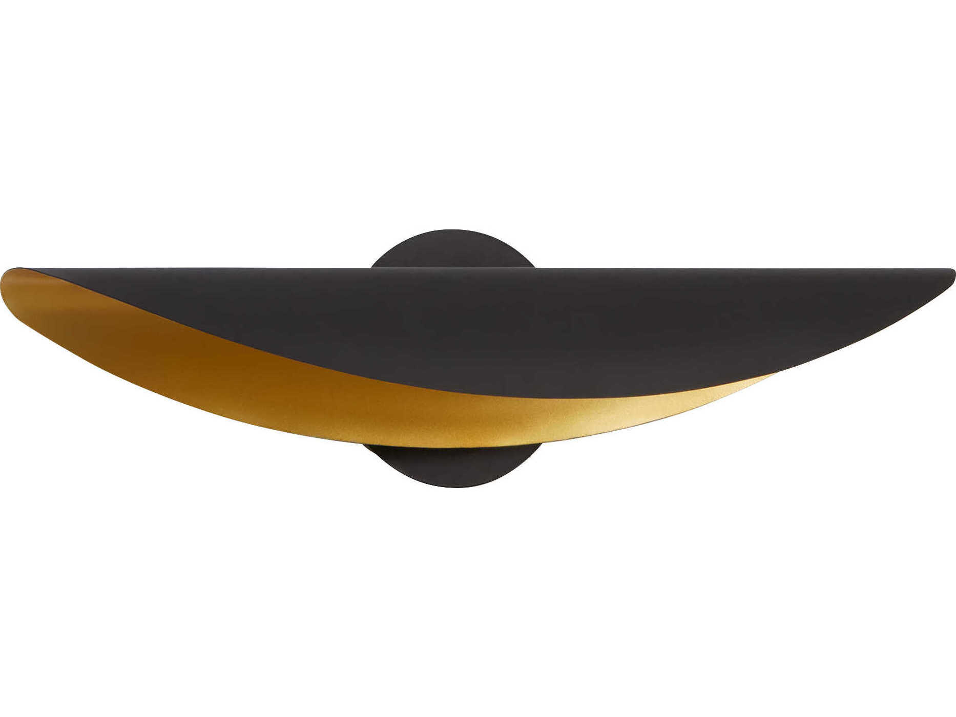 Oxygen by Quorum Pivot 1-Light Black Aged Brass Wall Sconce