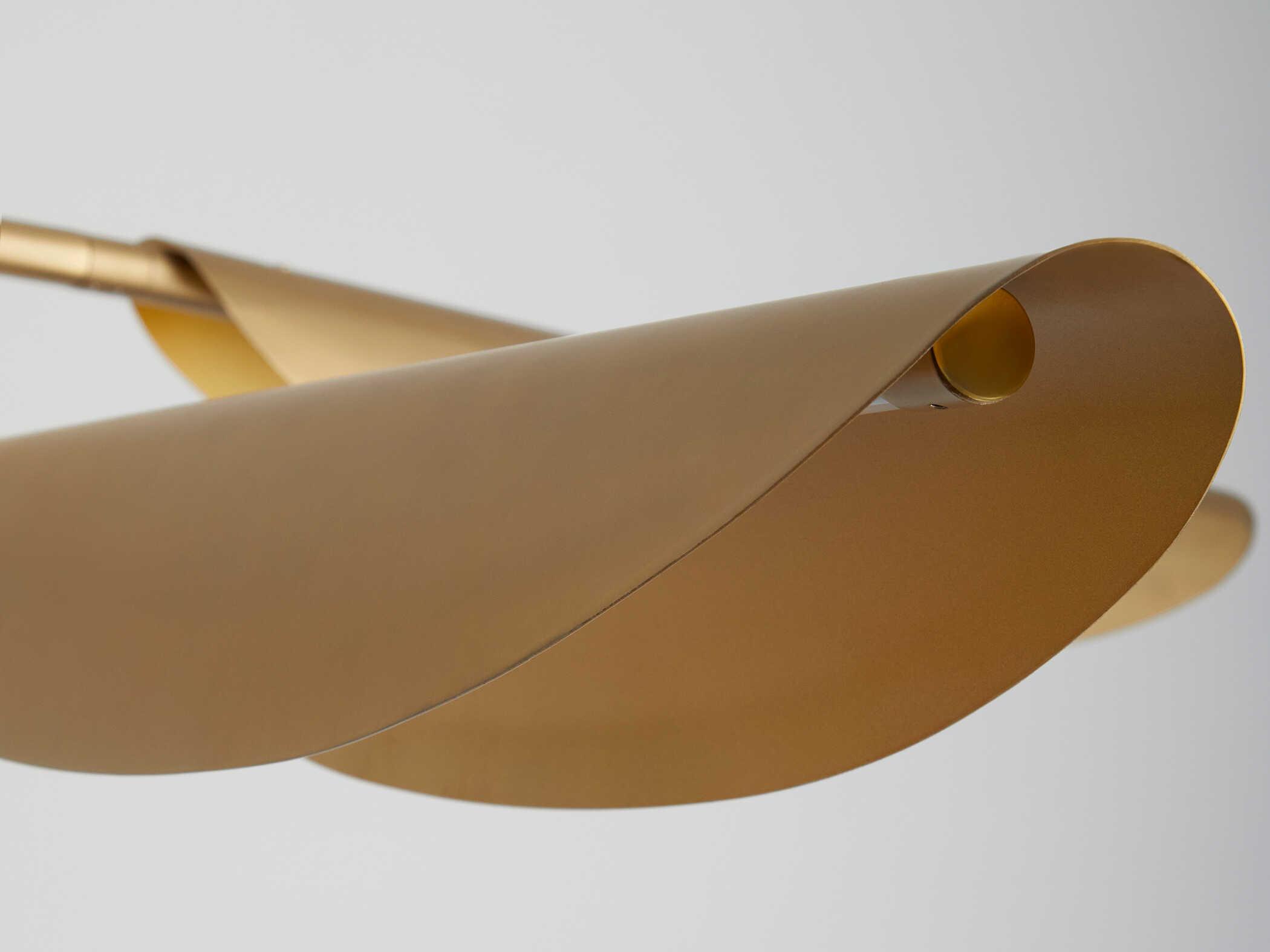 Oxygen by Quorum Pivot 4-Light Aged Brass Linear Chandelier