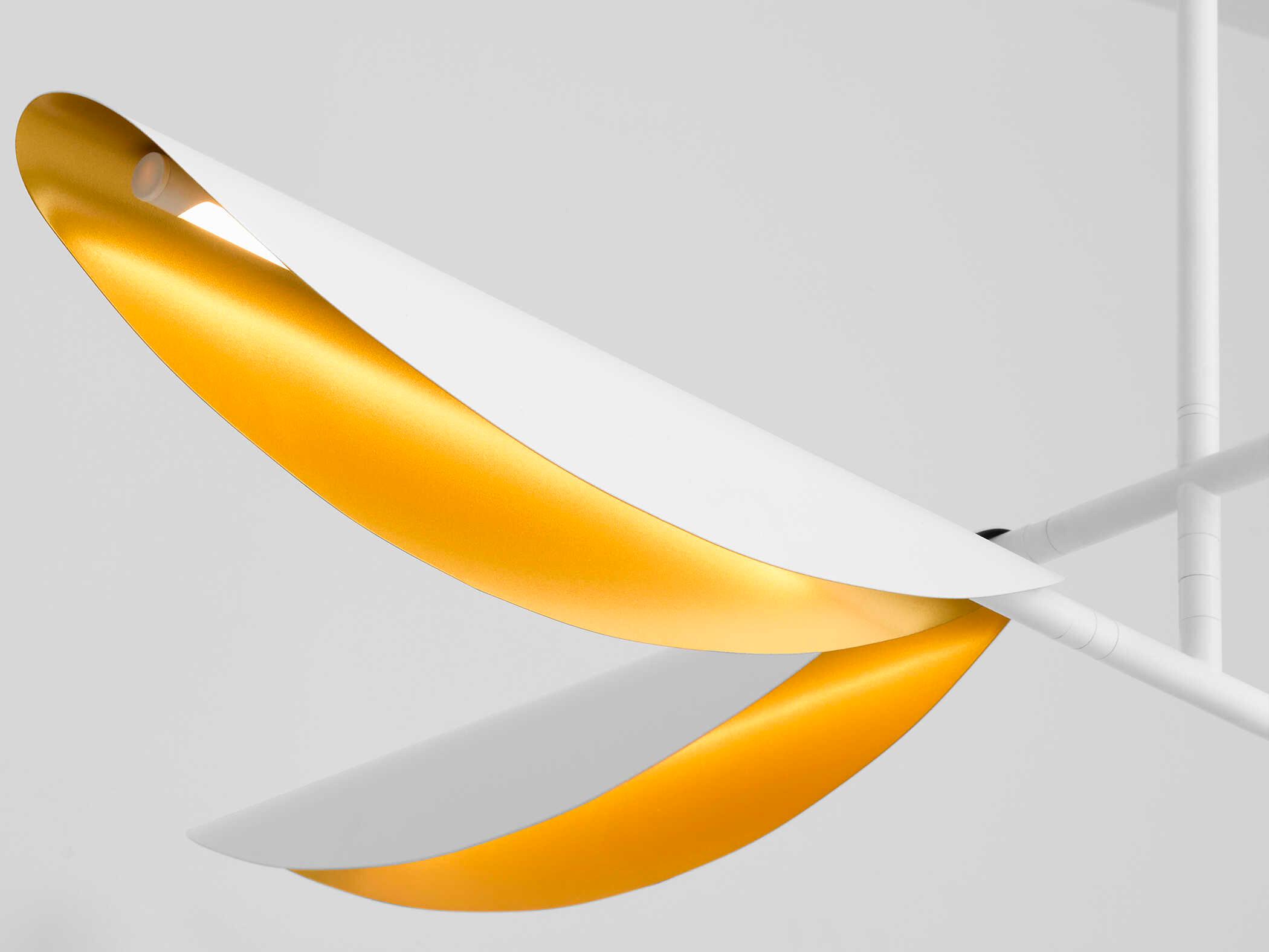 Oxygen by Quorum Pivot 4-Light White Aged Brass Linear Chandelier