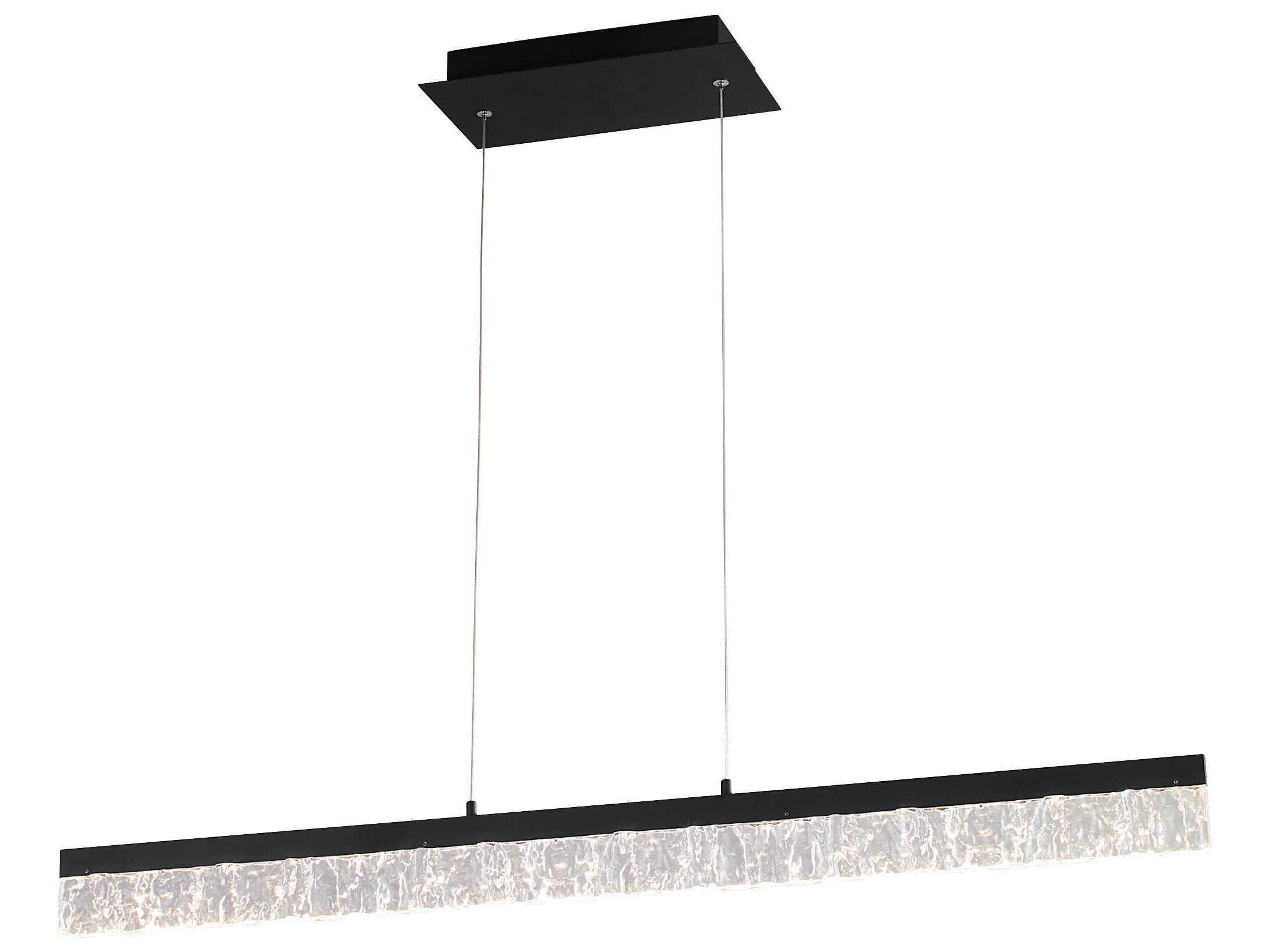 Oxygen by Quorum Landon 1-Light Black Linear Island Pendant
