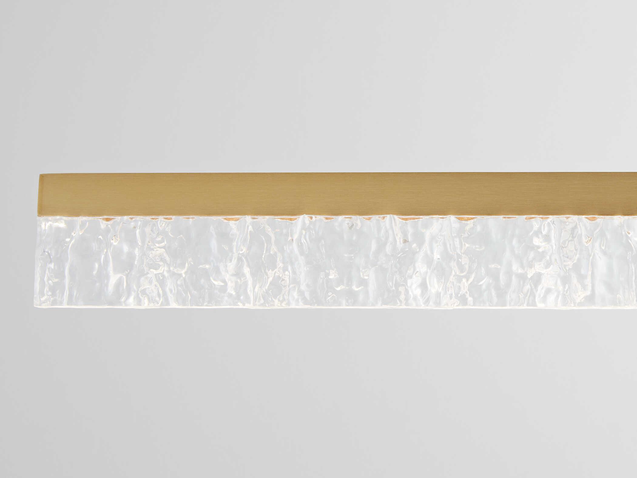 Oxygen by Quorum Landon 1-Light Aged Brass Linear Island Pendant