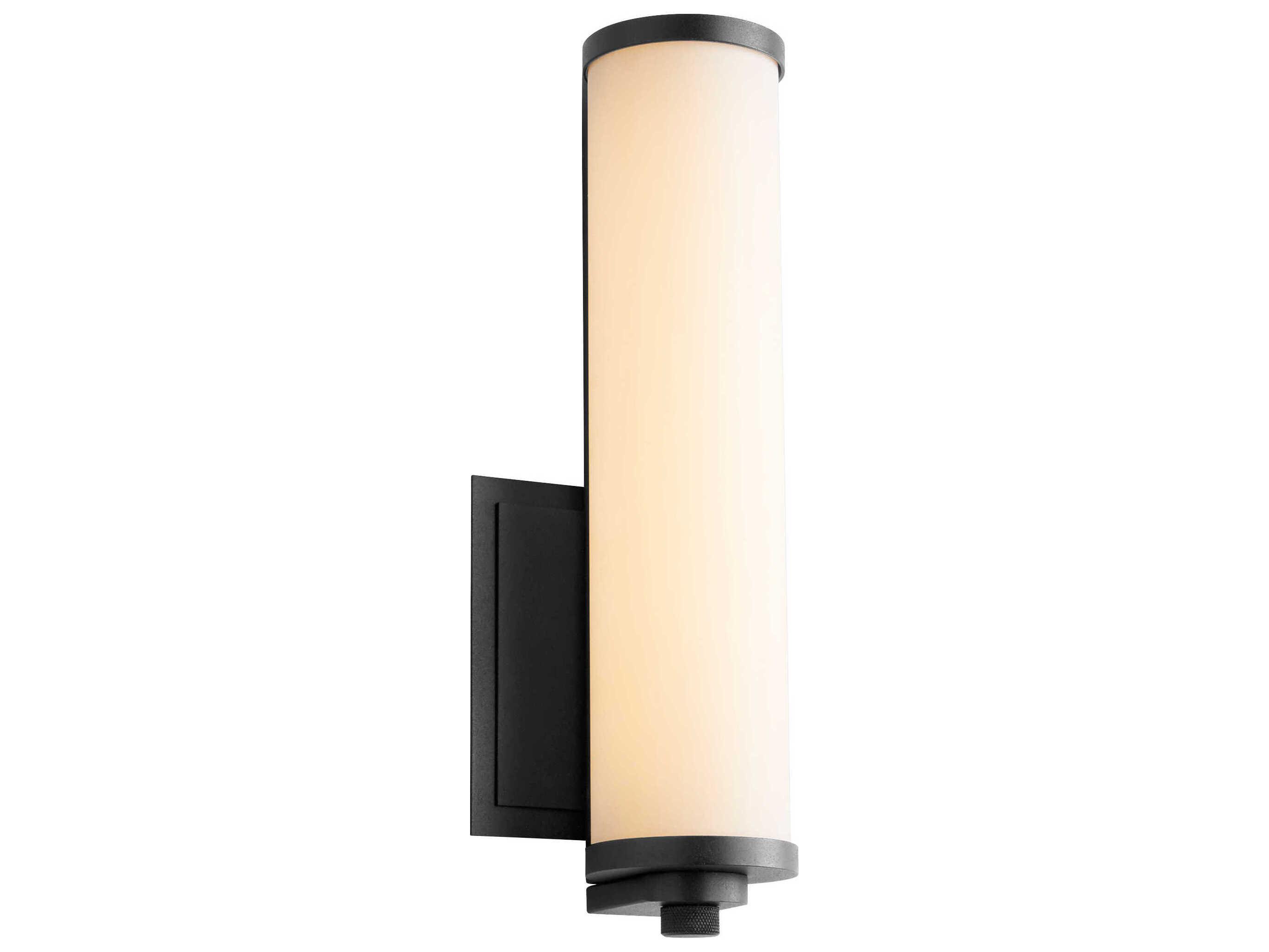 Oxygen by Quorum Tempus 1-Light Black Wall Sconce