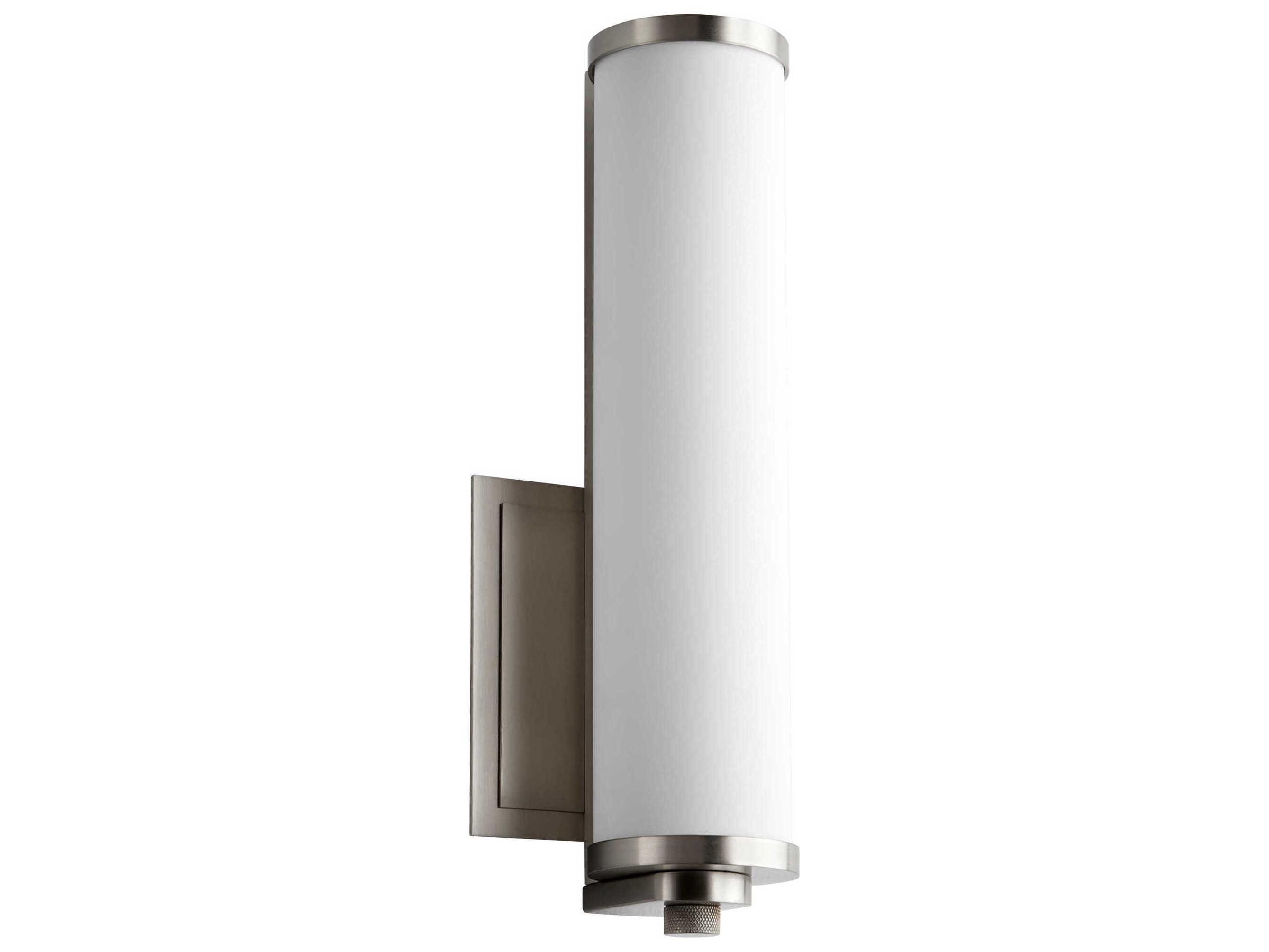 Oxygen by Quorum Tempus 1-Light Satin Nickel Wall Sconce