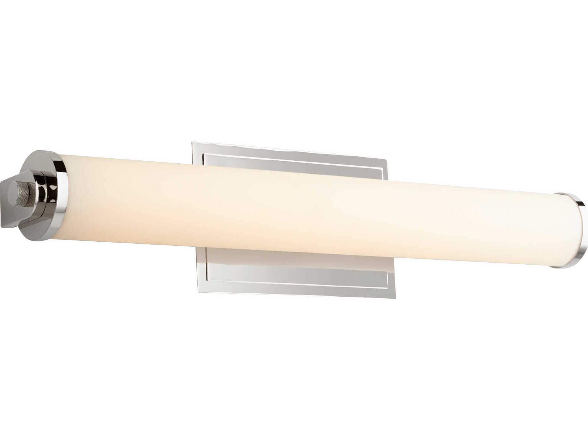 Oxygen by Quorum Tempus 1-Light Polished Nickel Vanity Light