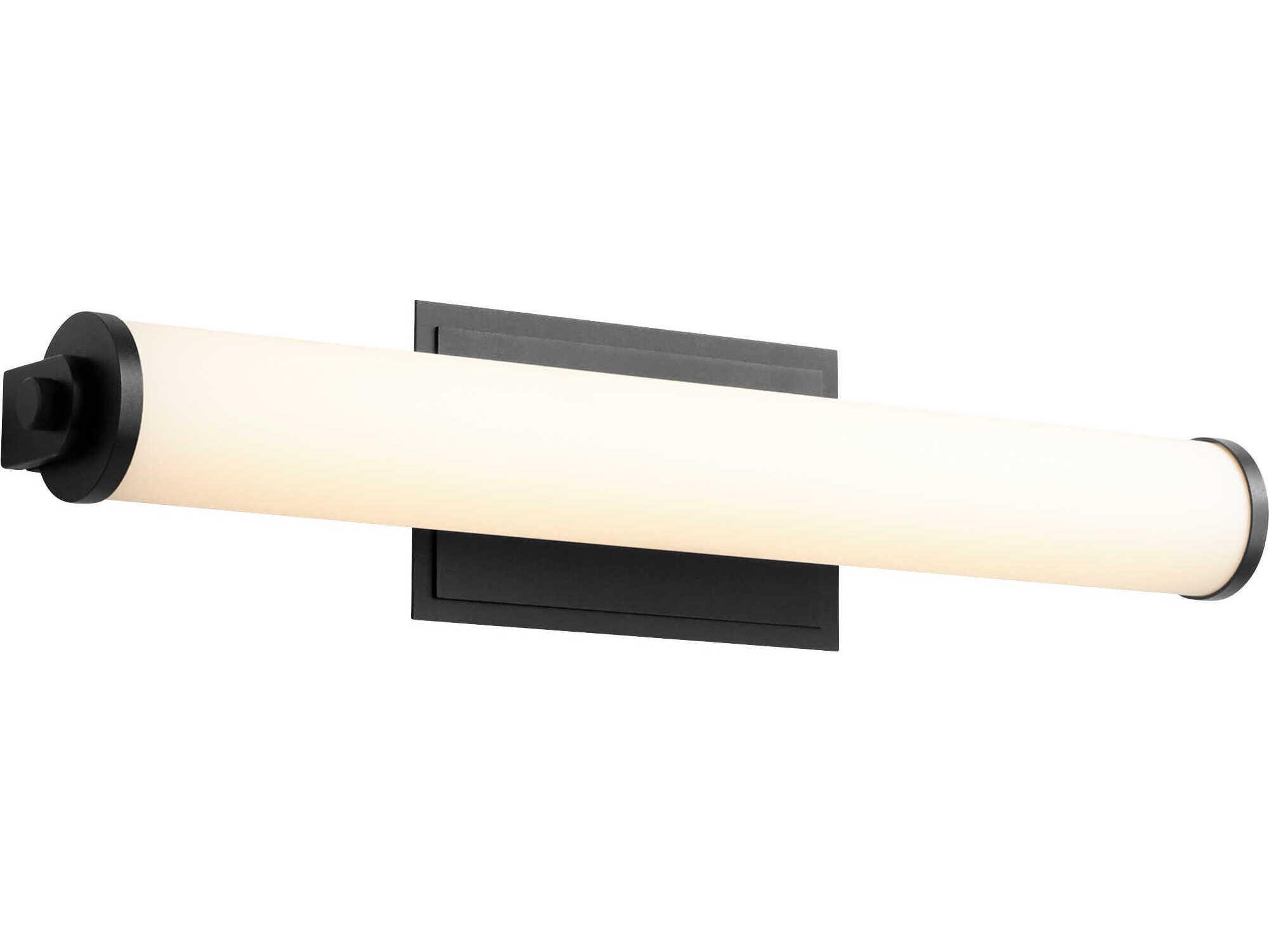 Oxygen by Quorum Tempus 2-Light Black Vanity Light