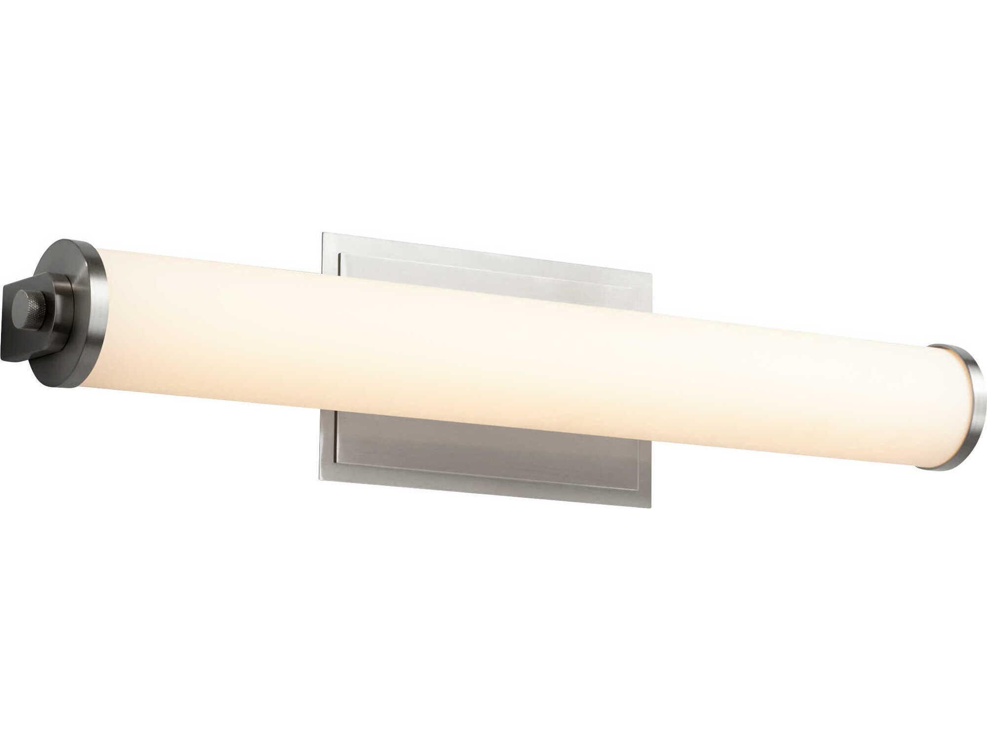 Oxygen by Quorum Tempus 2-Light Satin Nickel Vanity Light