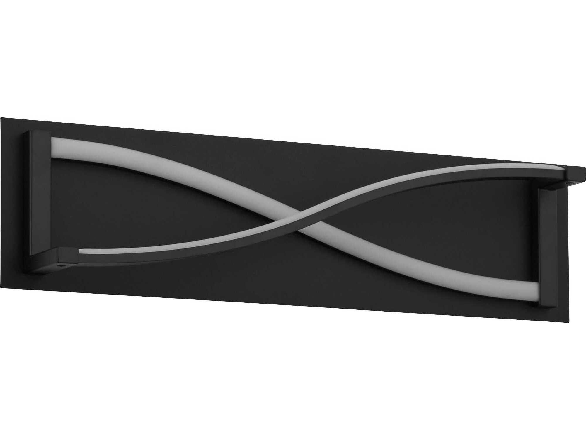 Oxygen by Quorum Hyperion 2-Light Black Vanity Light