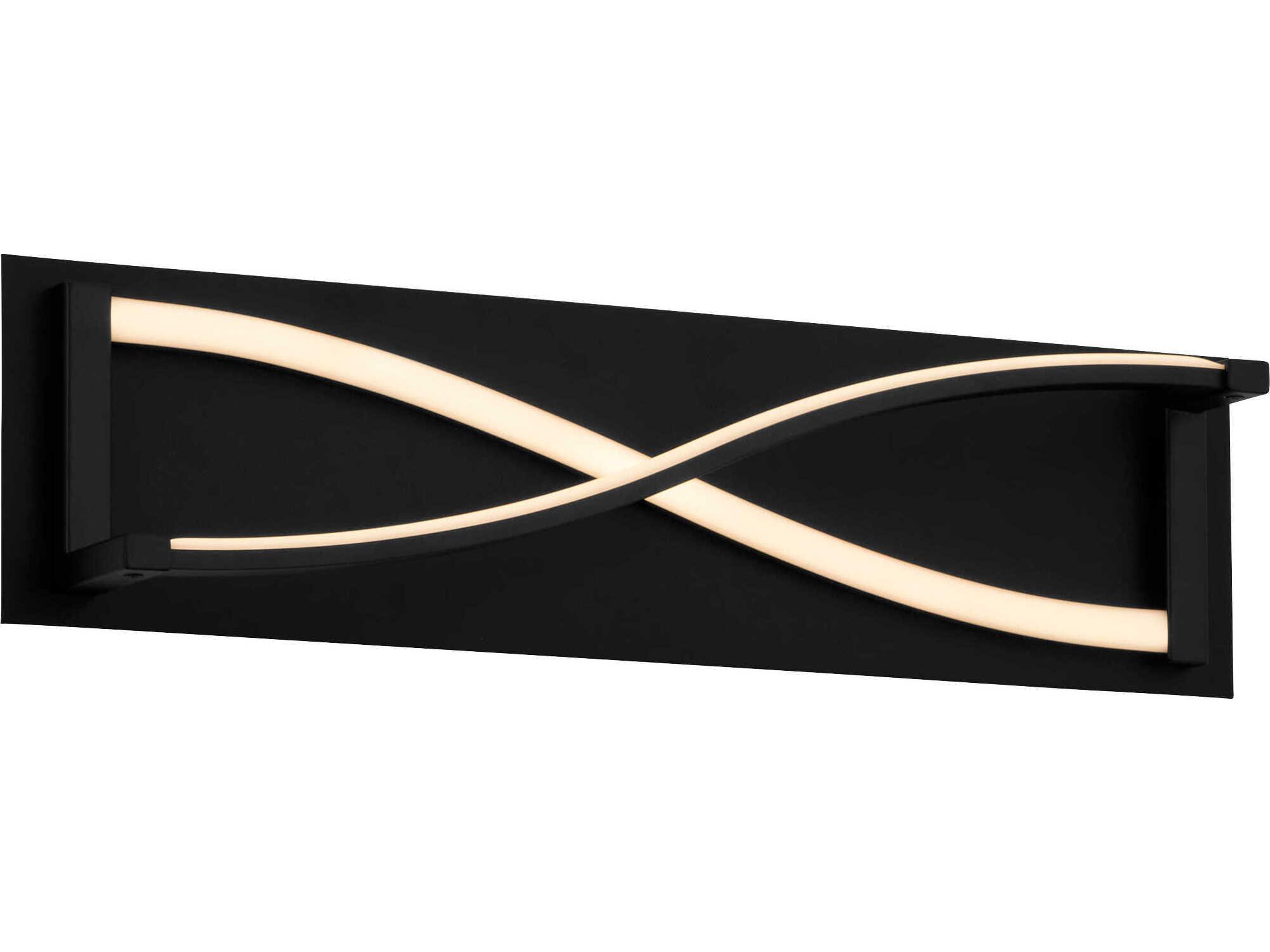 Oxygen by Quorum Hyperion 2-Light Black Vanity Light