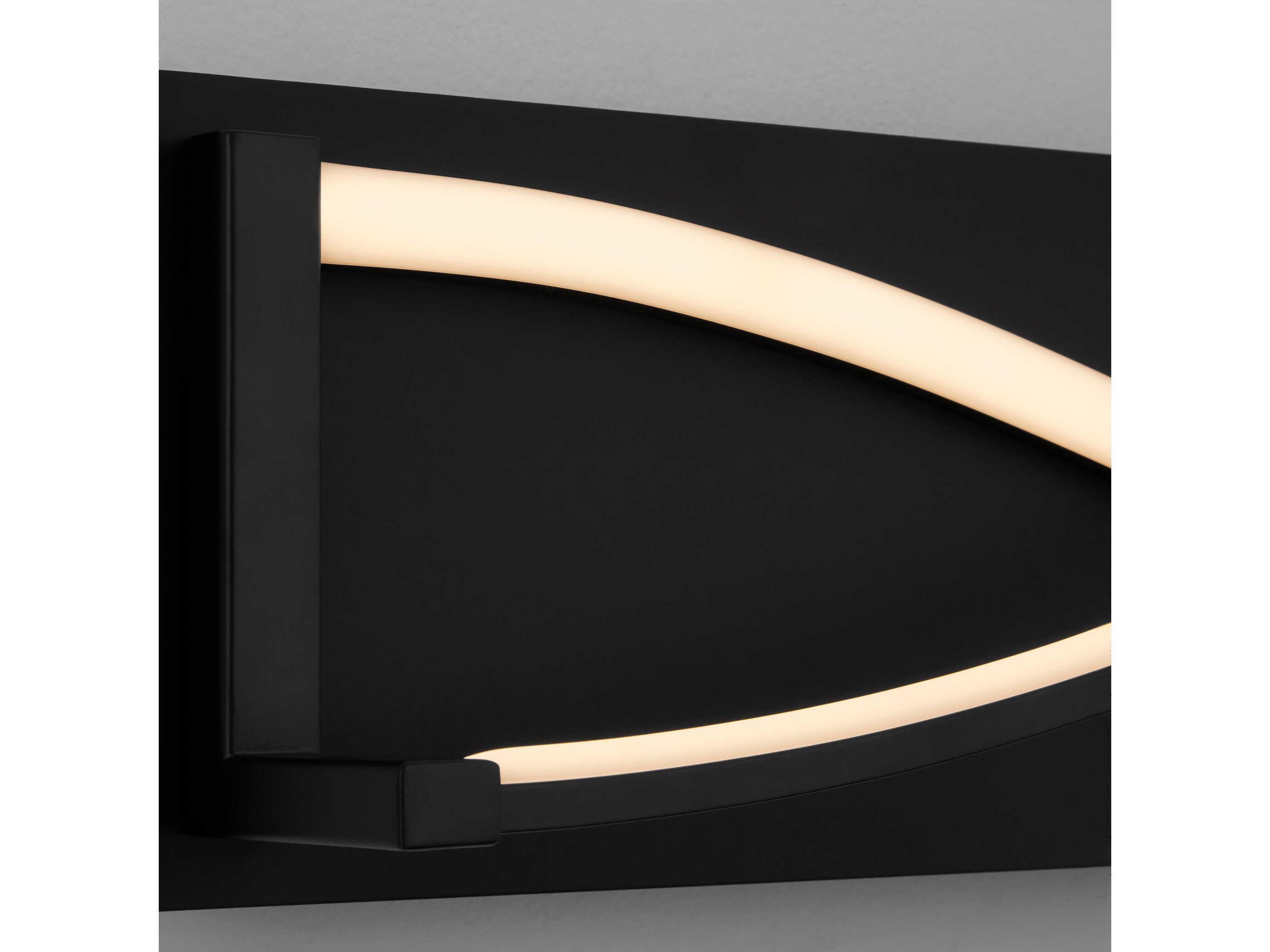 Oxygen by Quorum Hyperion 2-Light Black Vanity Light