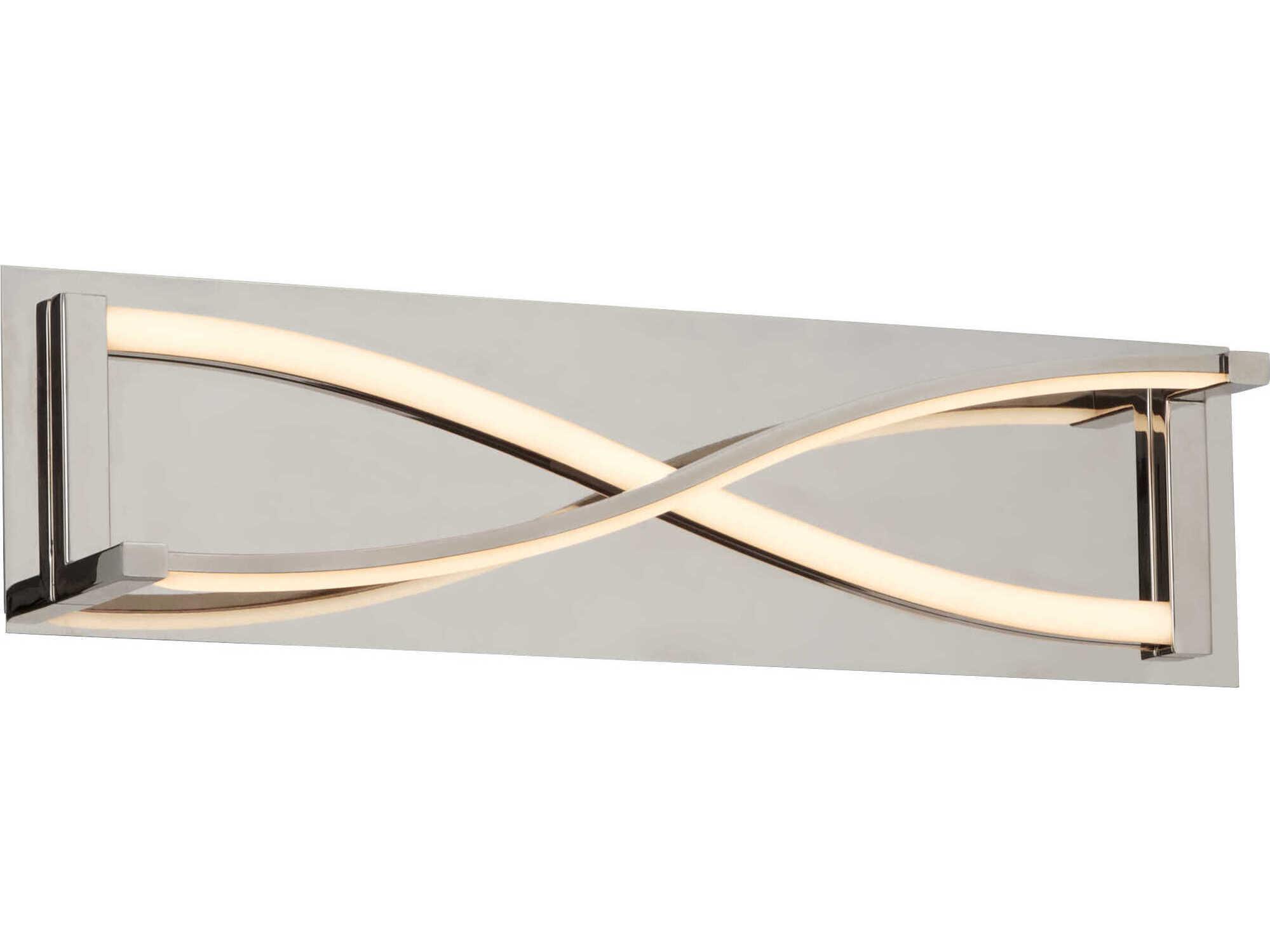 Oxygen by Quorum Hyperion 2-Light Polished Nickel Vanity Light