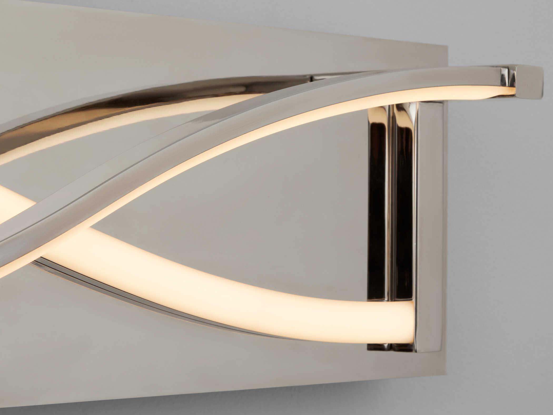 Oxygen by Quorum Hyperion 2-Light Polished Nickel Vanity Light