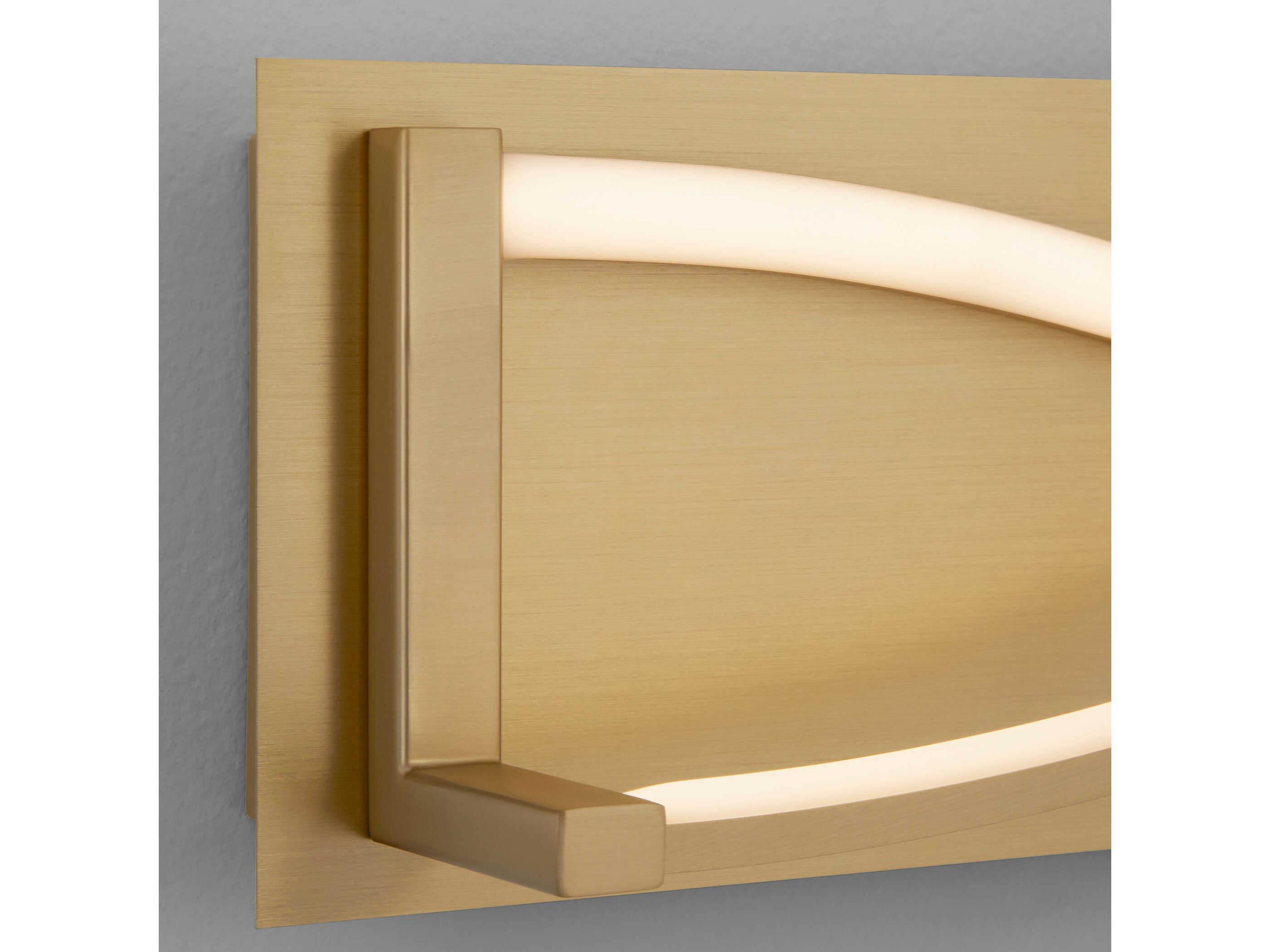 Oxygen by Quorum Hyperion 2-Light Aged Brass Vanity Light