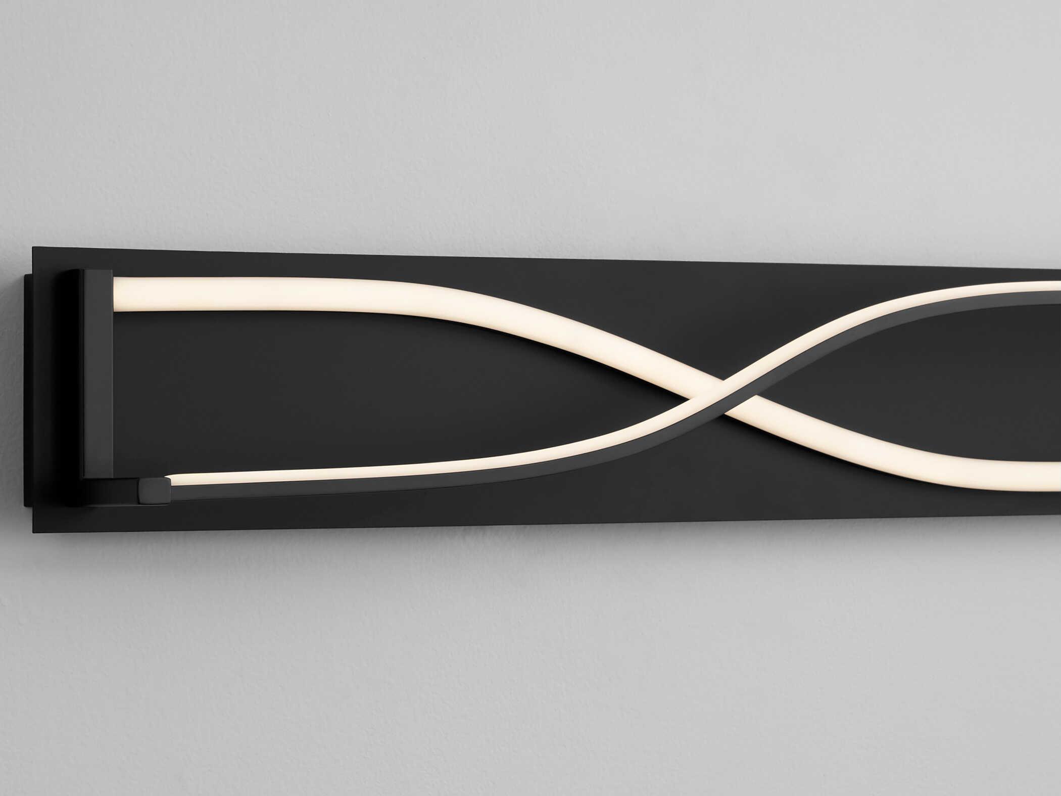 Oxygen by Quorum Hyperion 2-Light Black Vanity Light