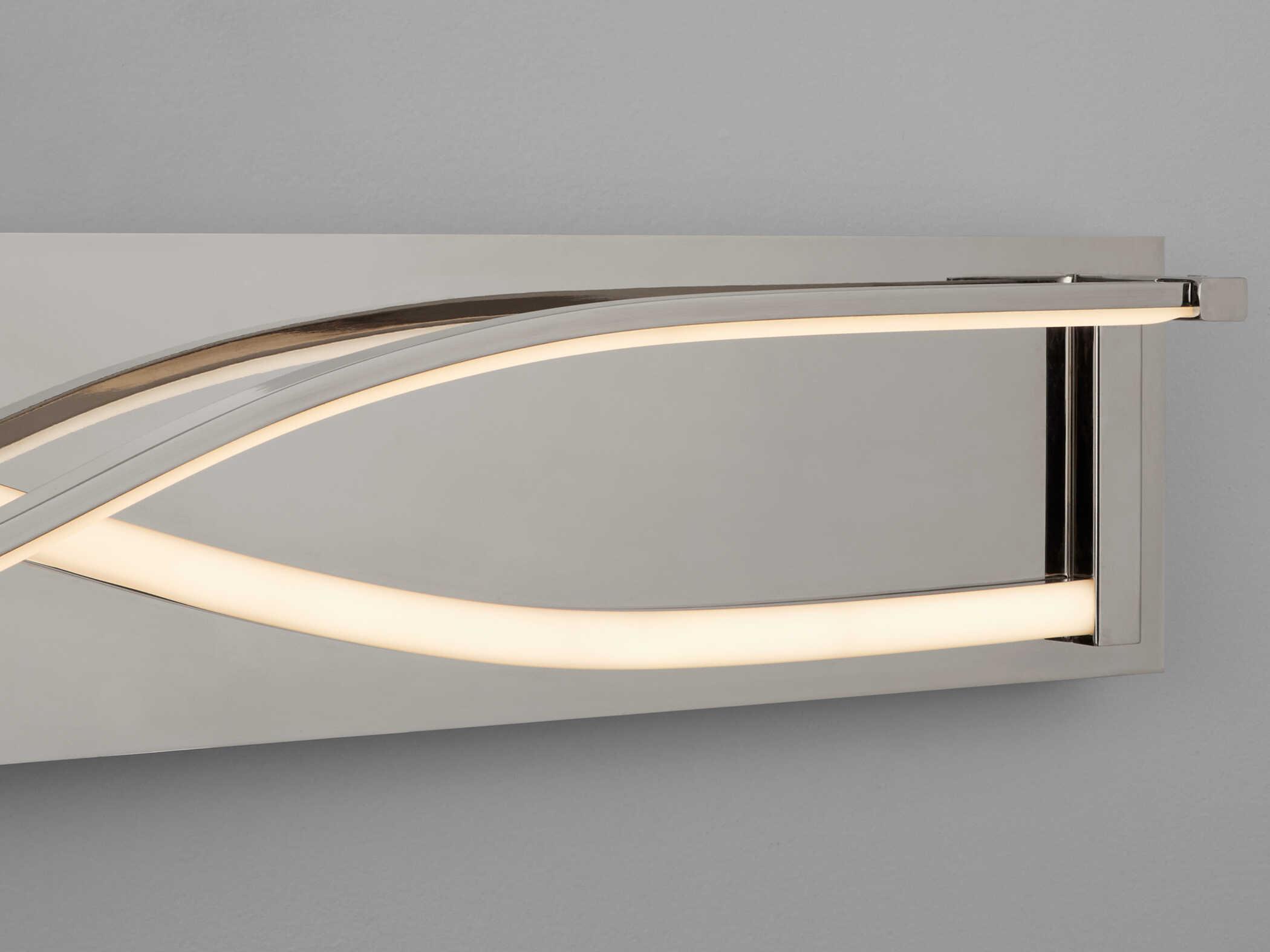 Oxygen by Quorum Hyperion 2-Light Polished Nickel Vanity Light