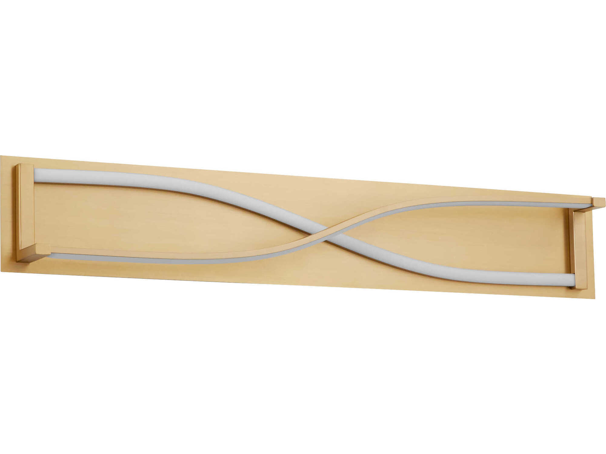 Oxygen by Quorum Hyperion 2-Light Aged Brass Vanity Light