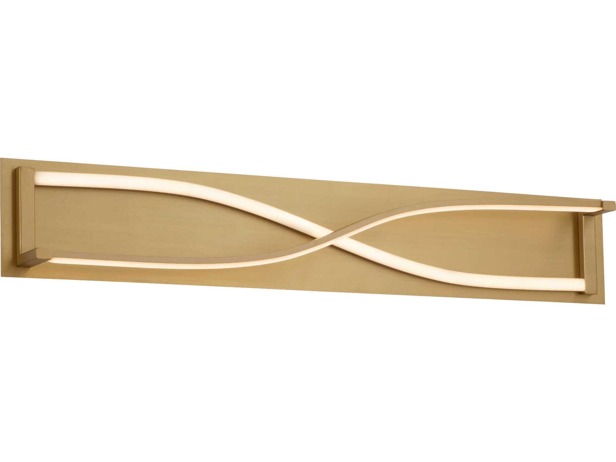 Oxygen by Quorum Hyperion 2-Light Aged Brass Vanity Light