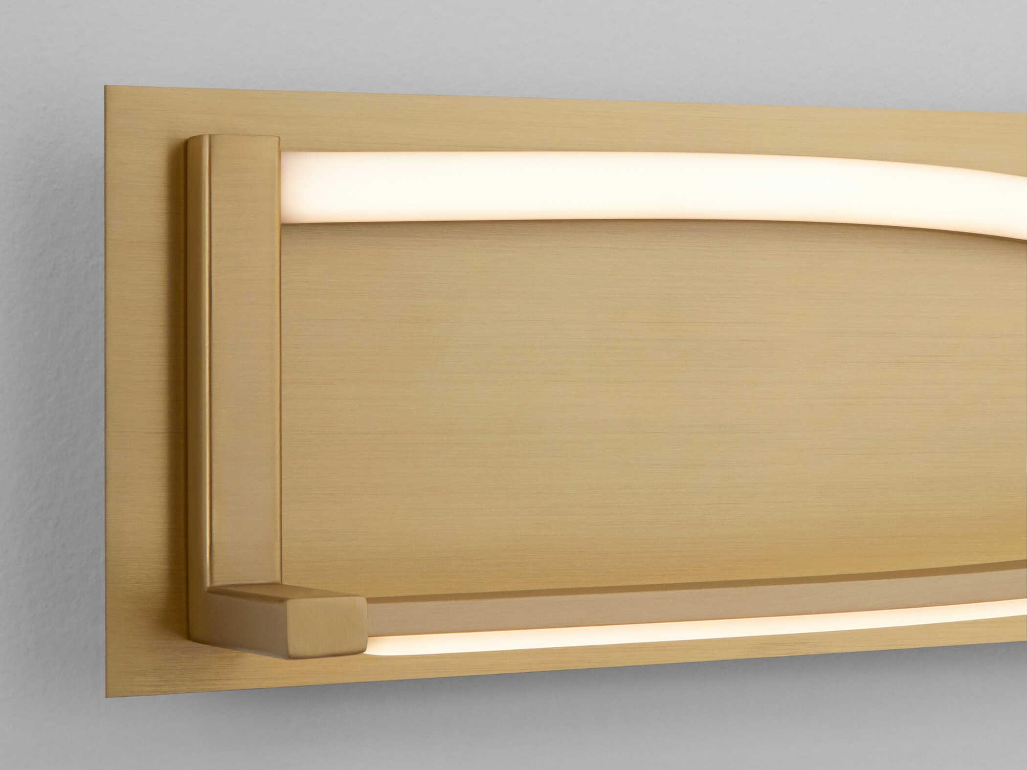 Oxygen by Quorum Hyperion 2-Light Aged Brass Vanity Light