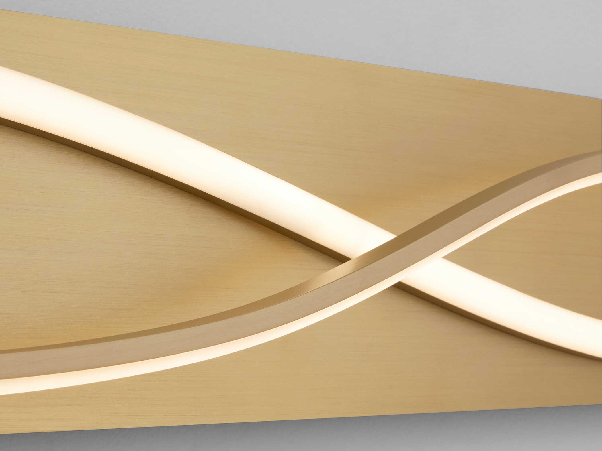 Oxygen by Quorum Hyperion 2-Light Aged Brass Vanity Light