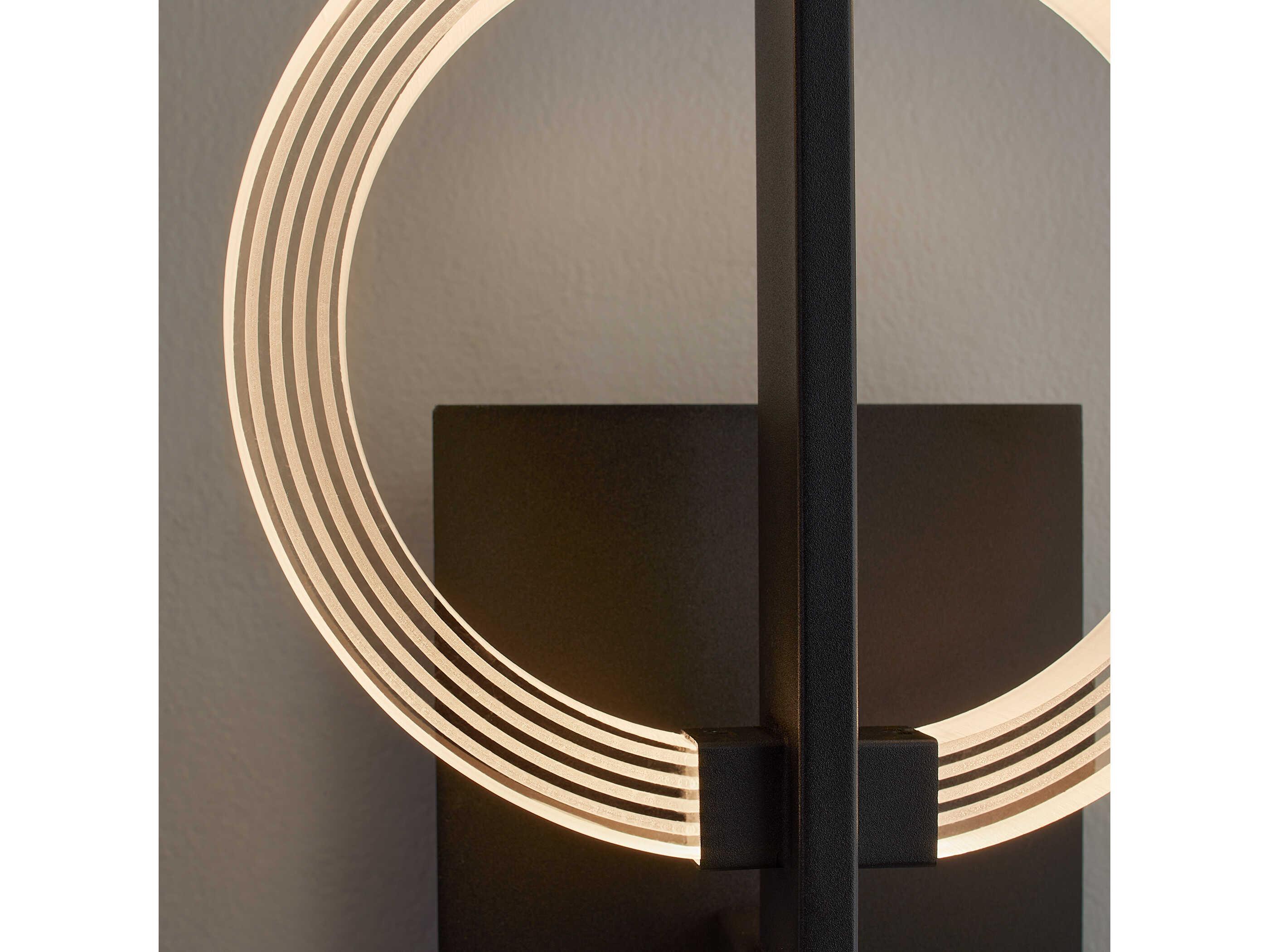 Oxygen by Quorum Arena 1-Light Black Wall Sconce