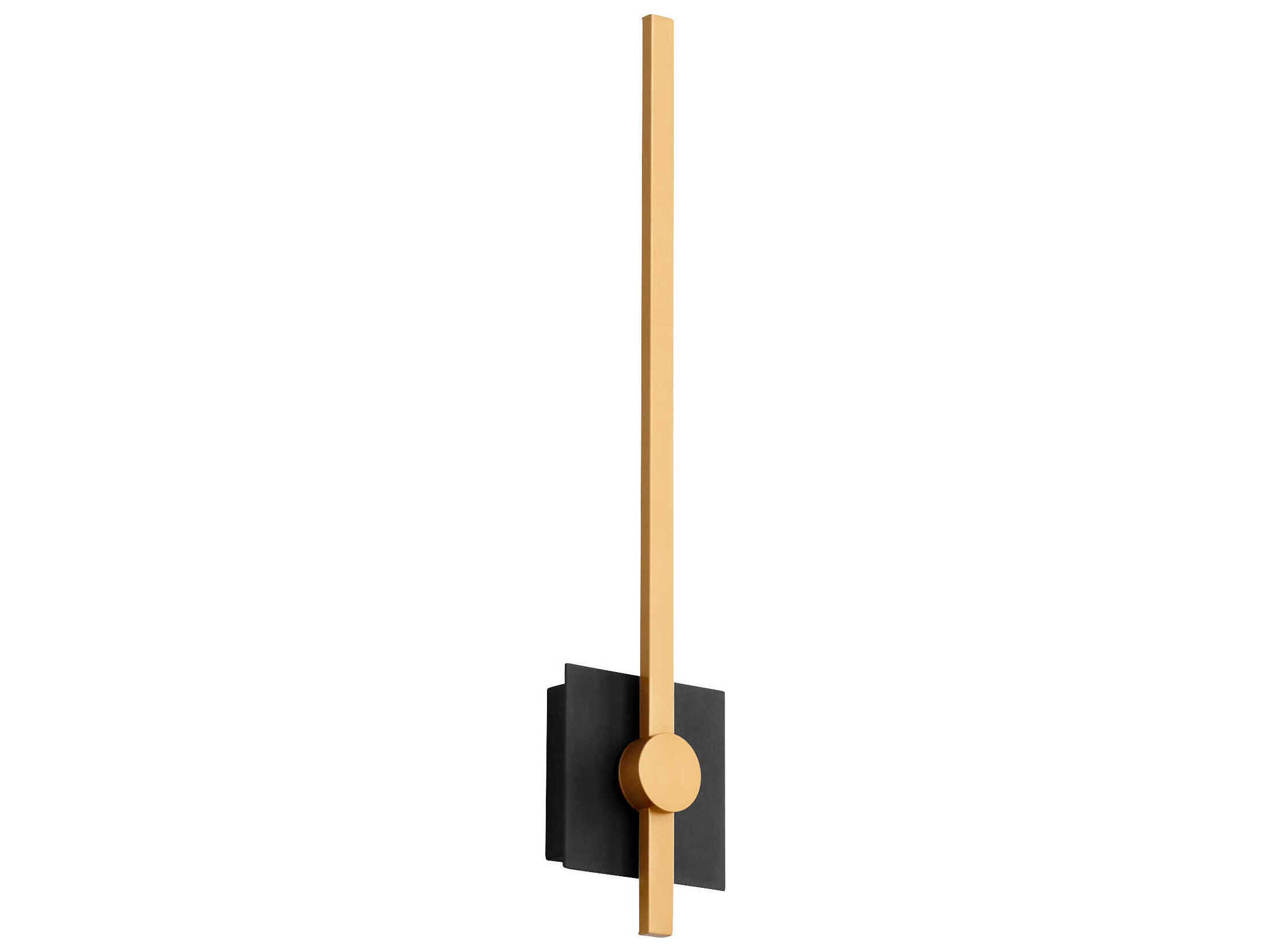Oxygen by Quorum Zora 1-Light Black Industrial Brass Wall Sconce