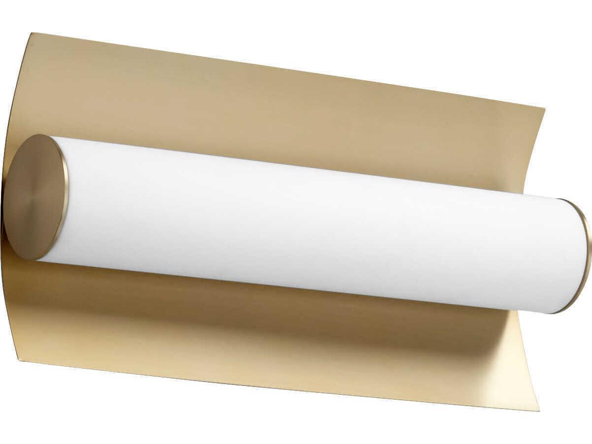 Oxygen by Quorum Wave 1-Light Aged Brass Wall Sconce