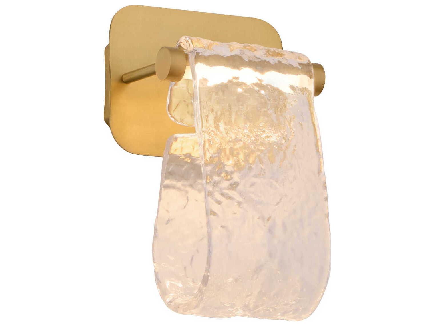 Oxygen by Quorum Veer 1-Light Aged Brass Wall Sconce