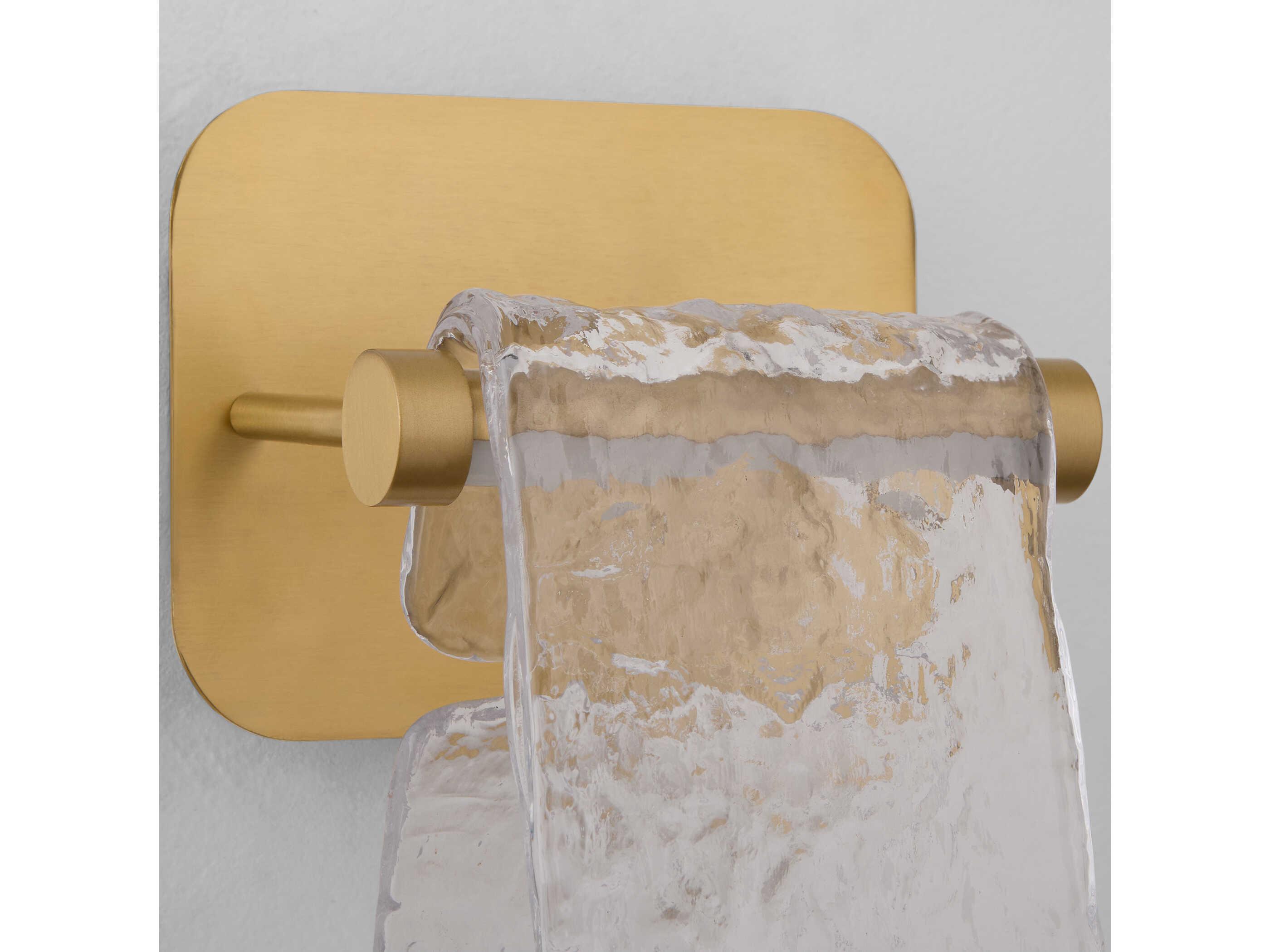 Oxygen by Quorum Veer 1-Light Aged Brass Wall Sconce